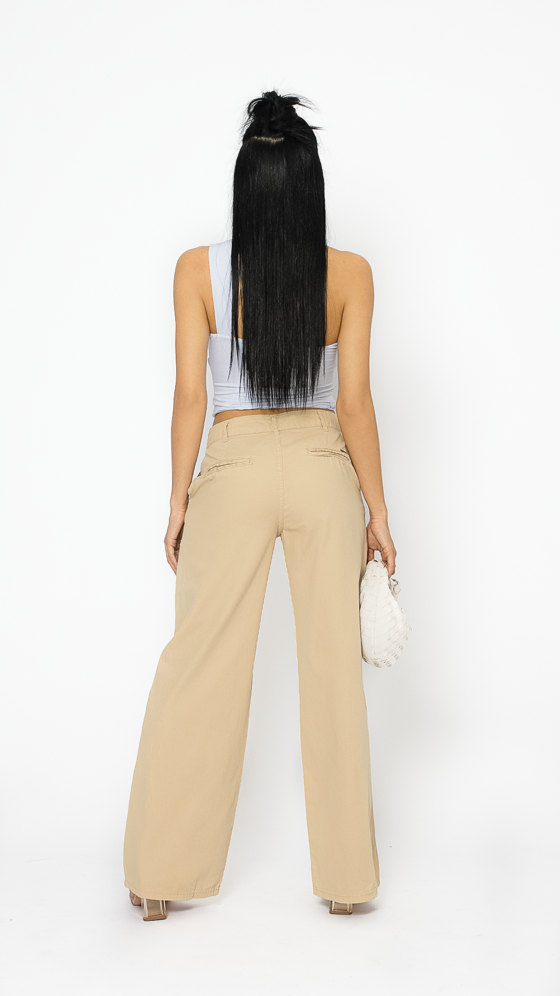CALÇA WIDE LEG COLOR BEGE