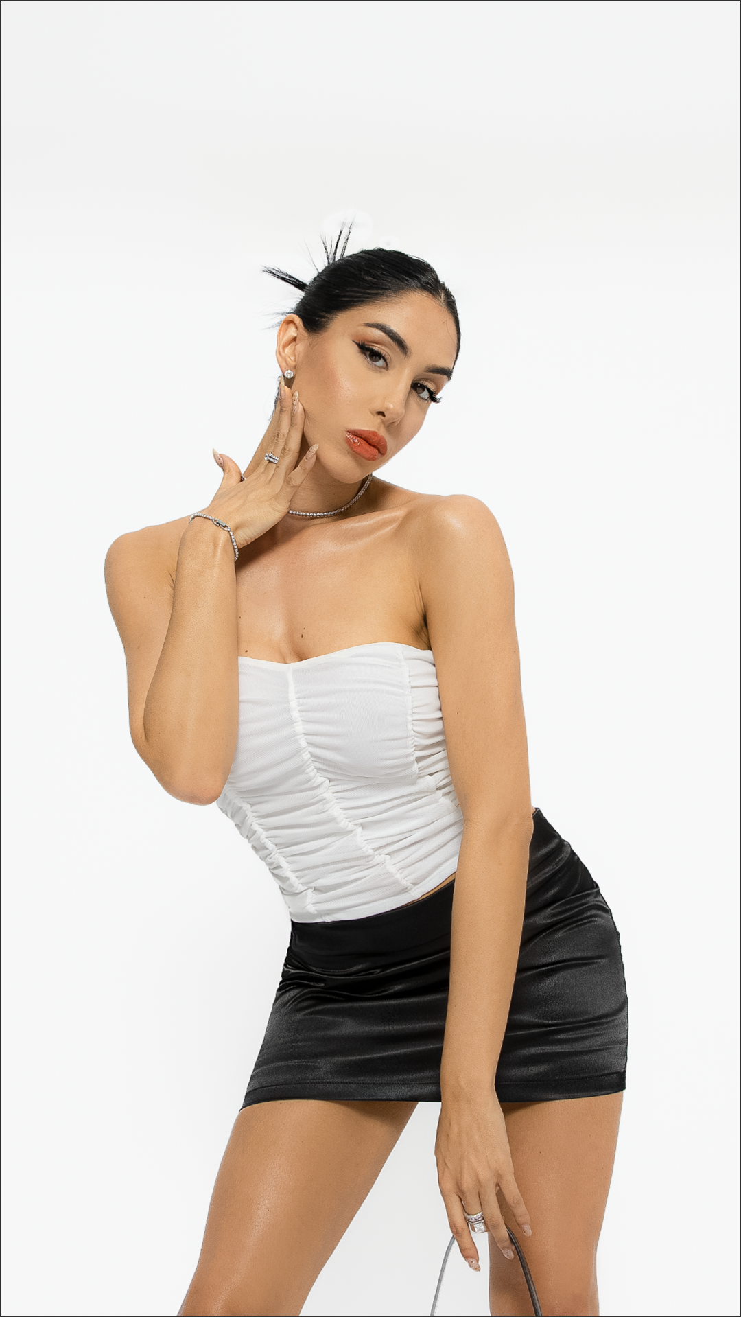 CROPPED TULE BRANCO