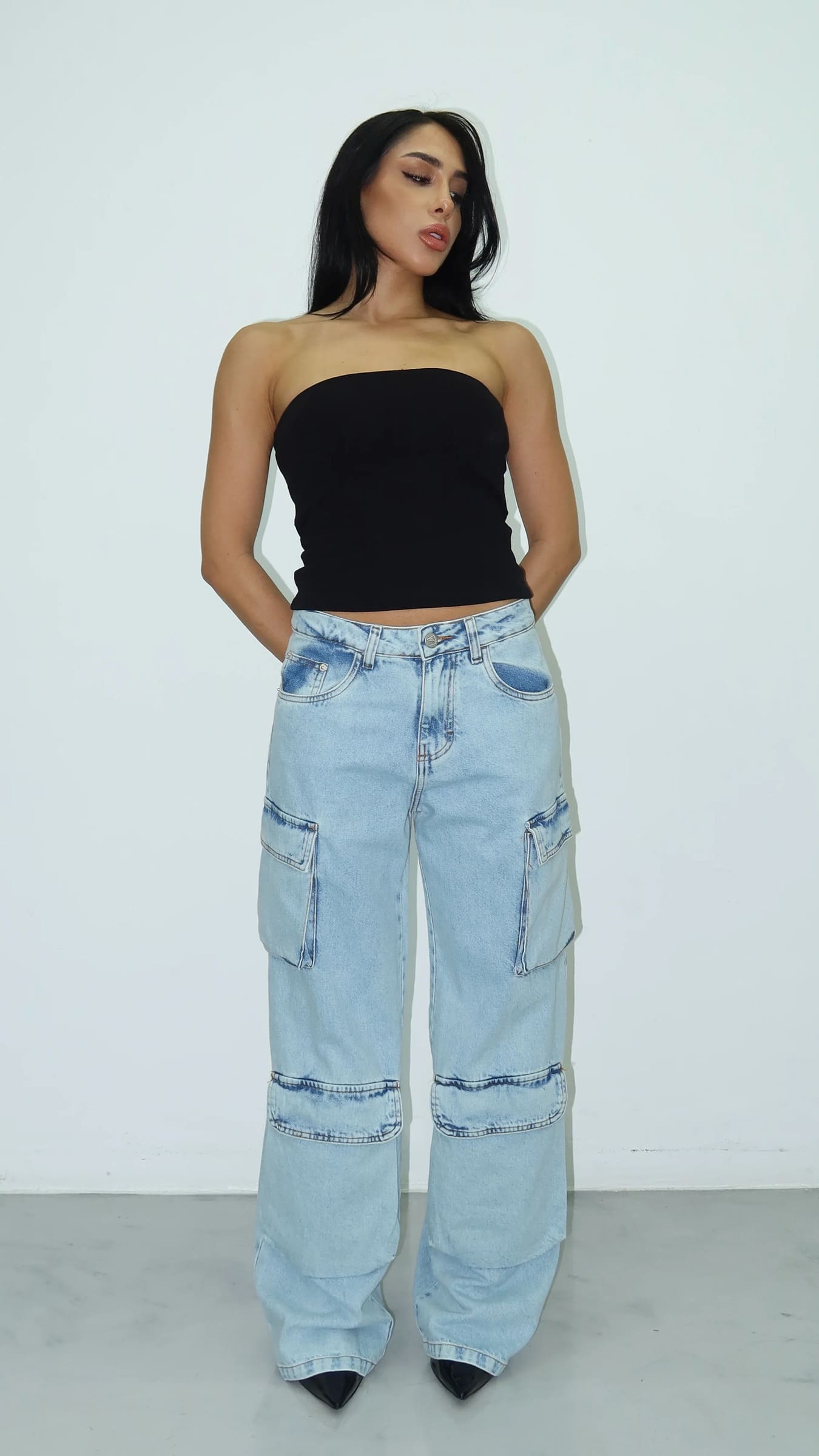 CALÇA JEANS POCKET CLARA