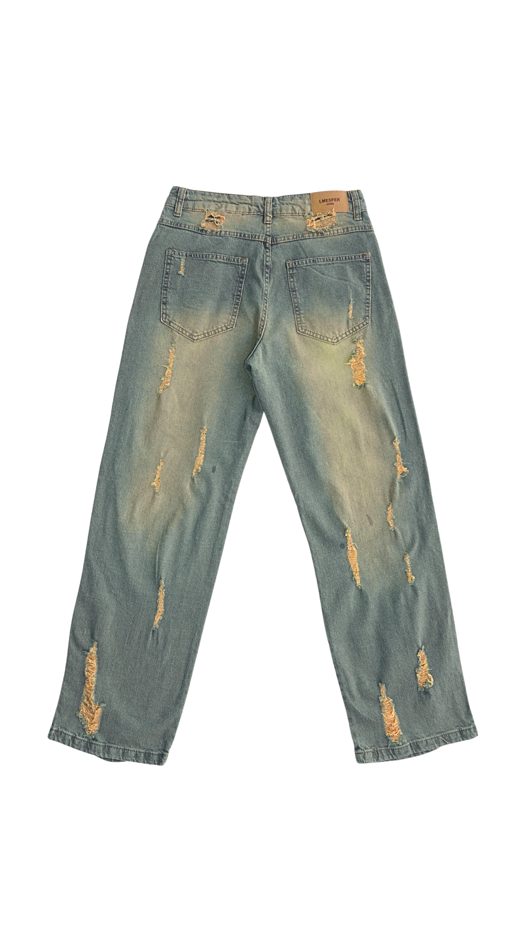CALÇA JEANS OVERSIZED VINTAGE RASGADA