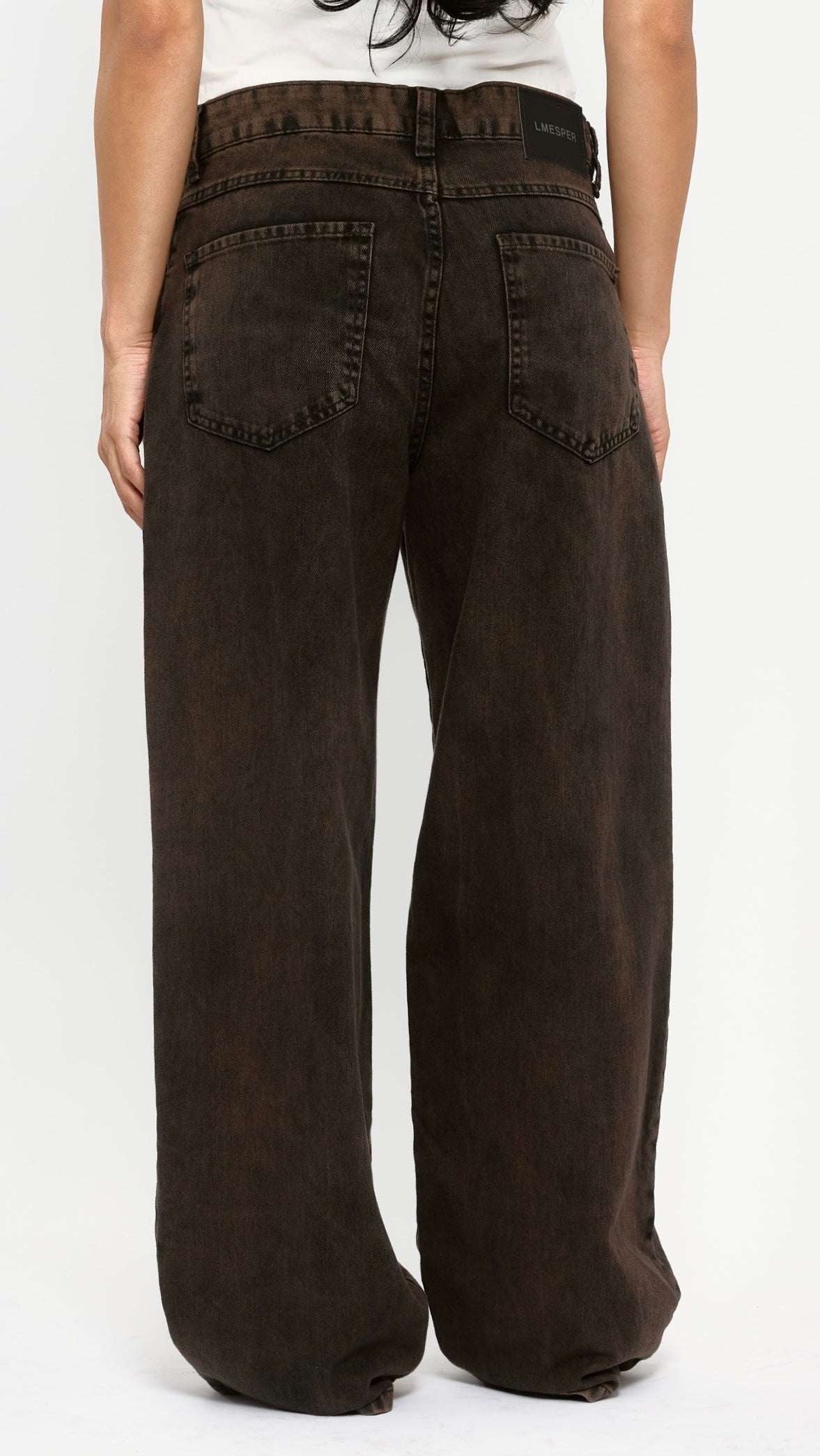 CALÇA JEANS OVERSIZED COFFEE