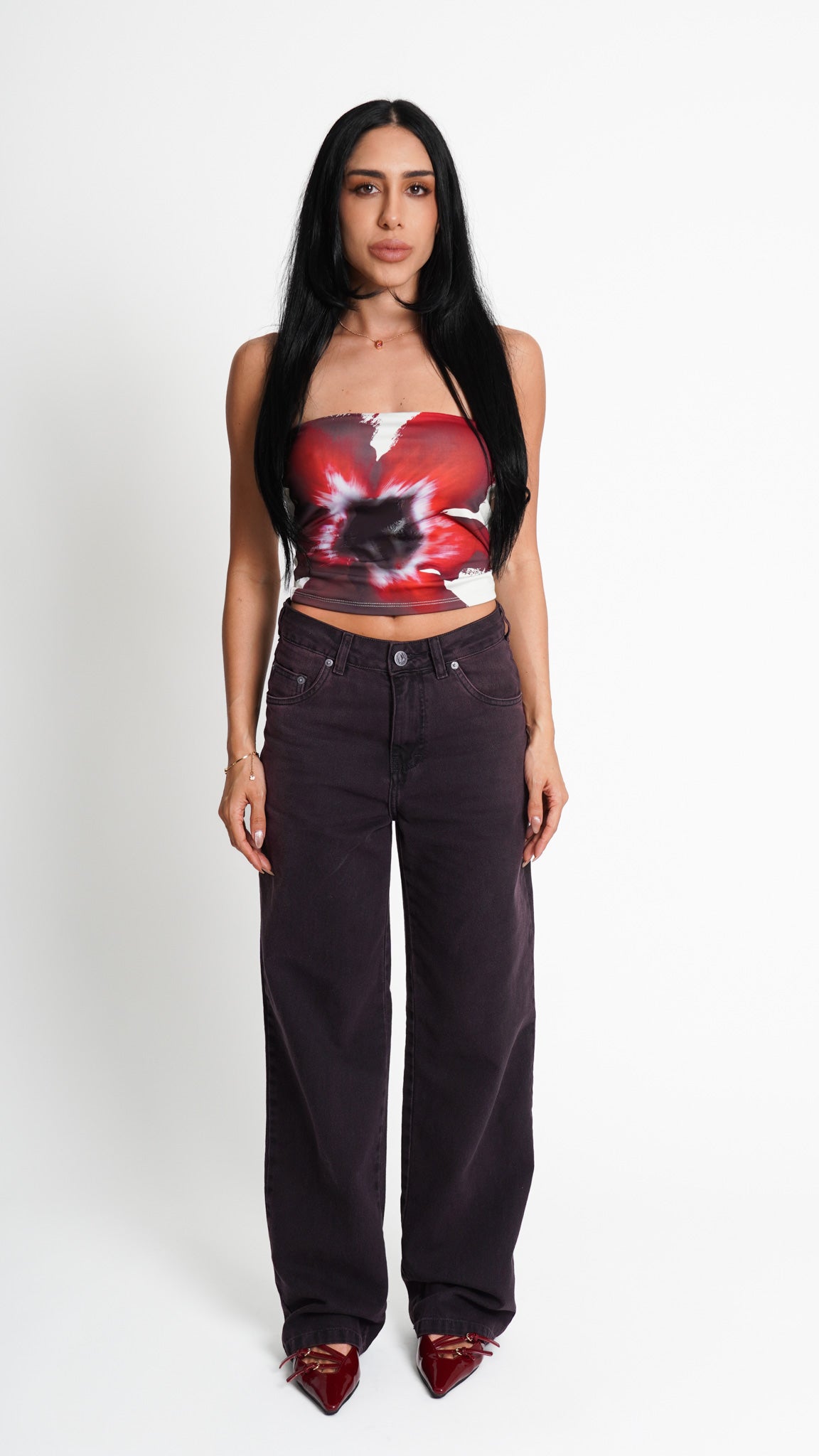 CALÇA JEANS RETA BLACK VIOLET