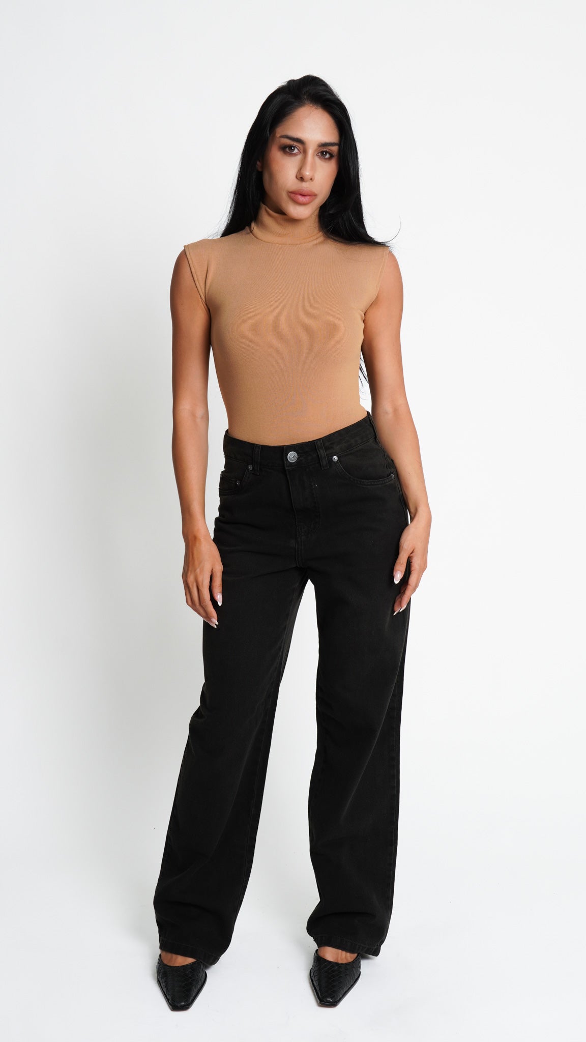 CALÇA JEANS RETA BLACK