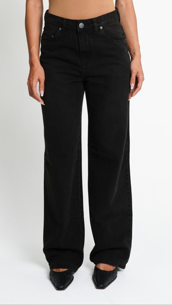 CALÇA JEANS RETA BLACK