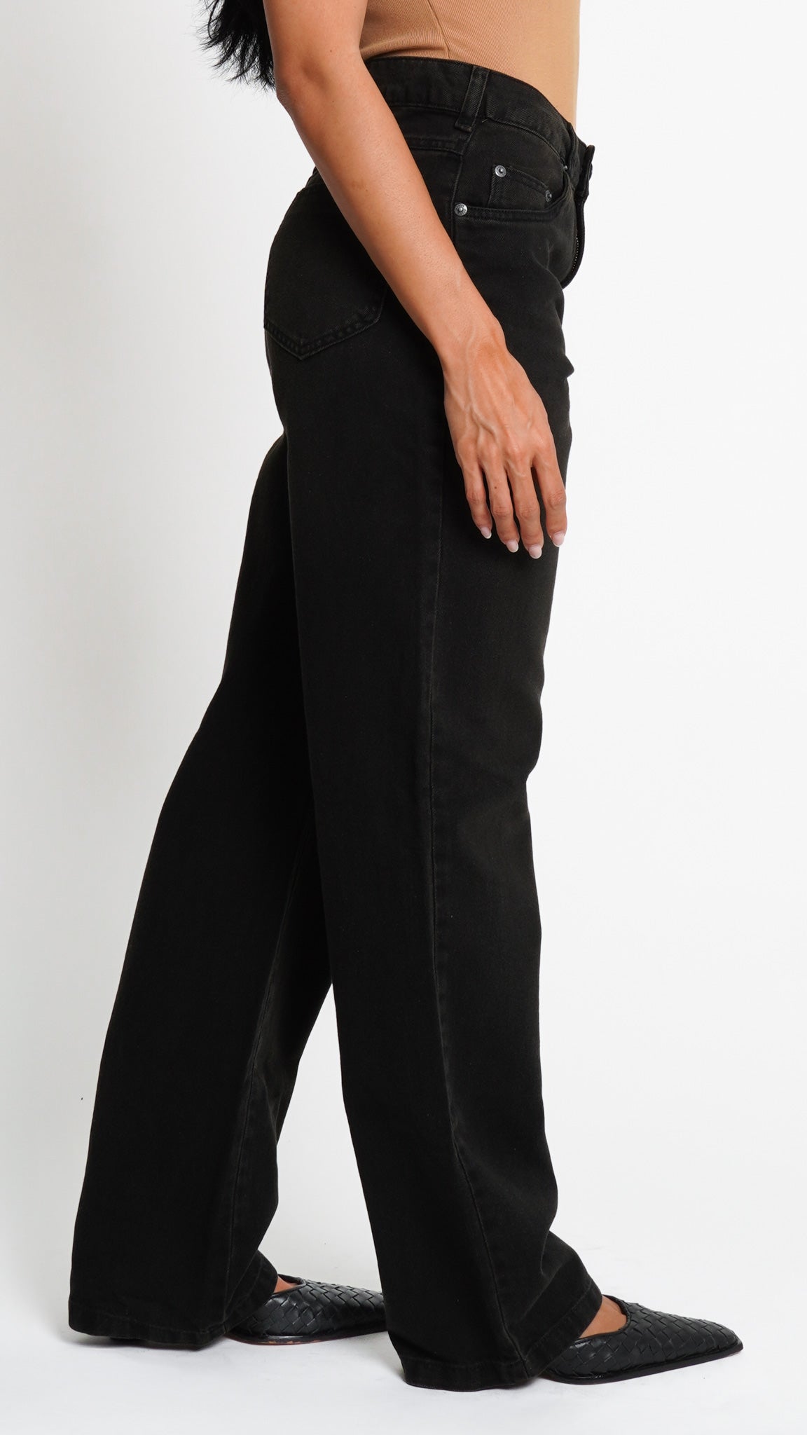 CALÇA JEANS RETA BLACK