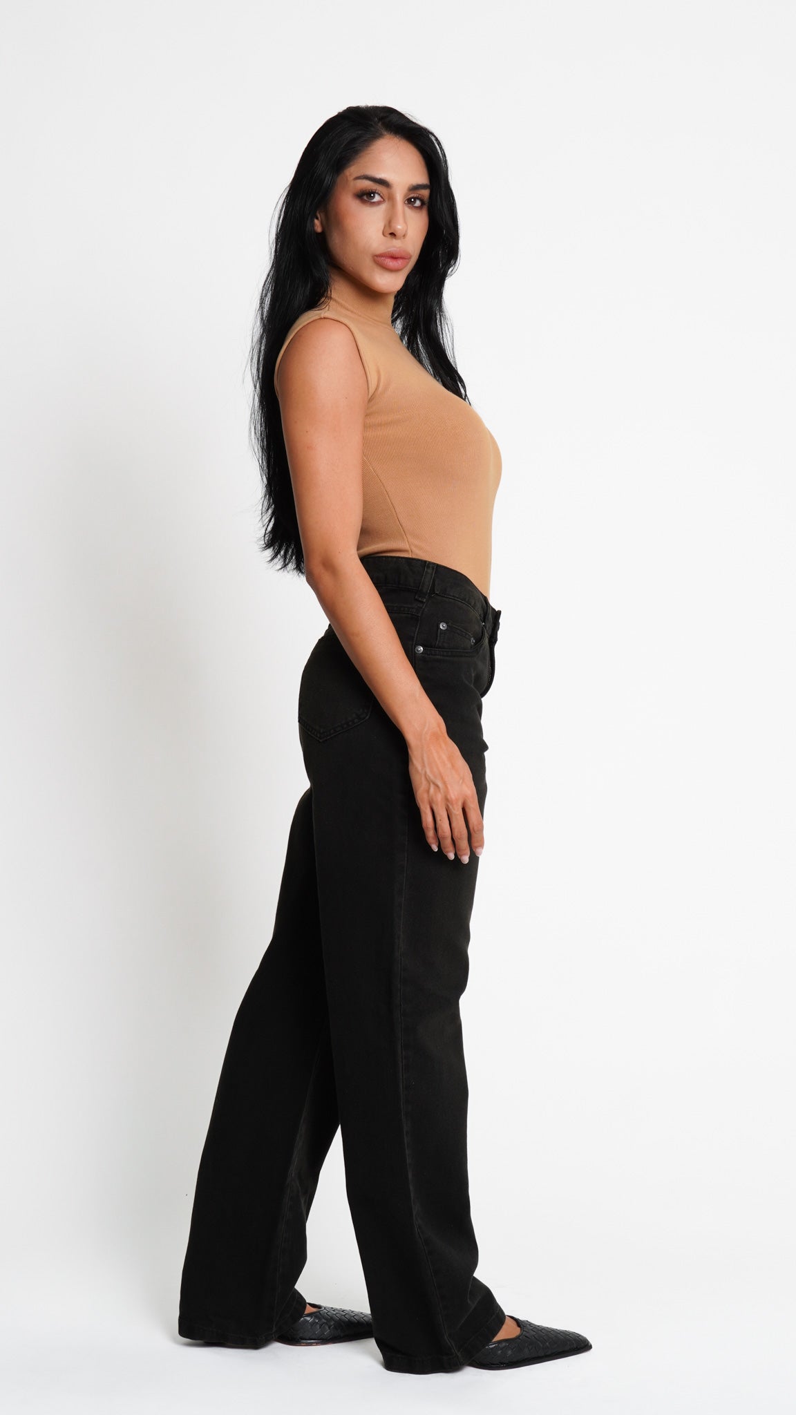 CALÇA JEANS RETA BLACK