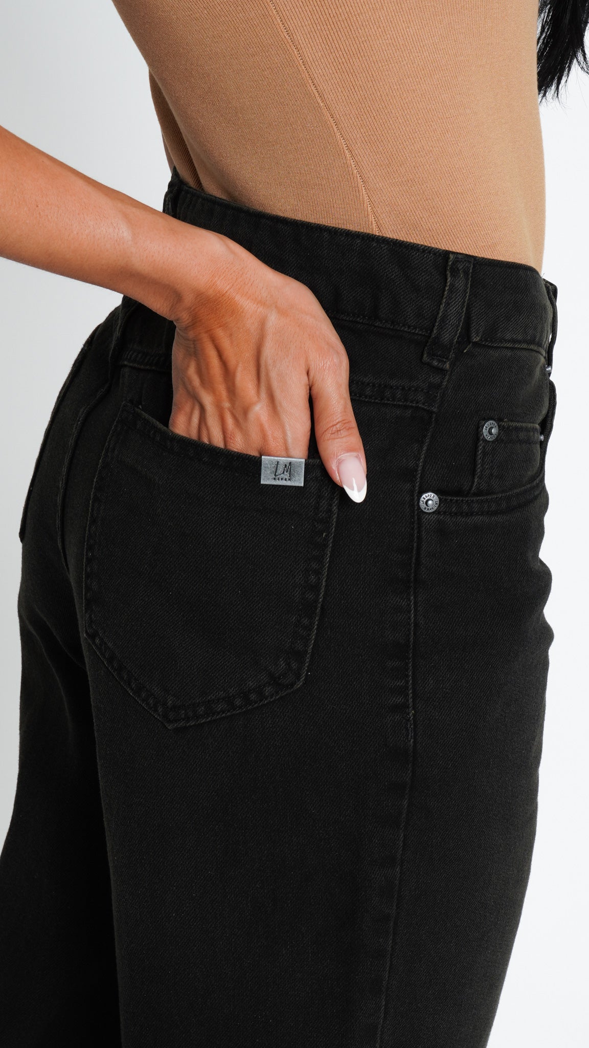 CALÇA JEANS RETA BLACK