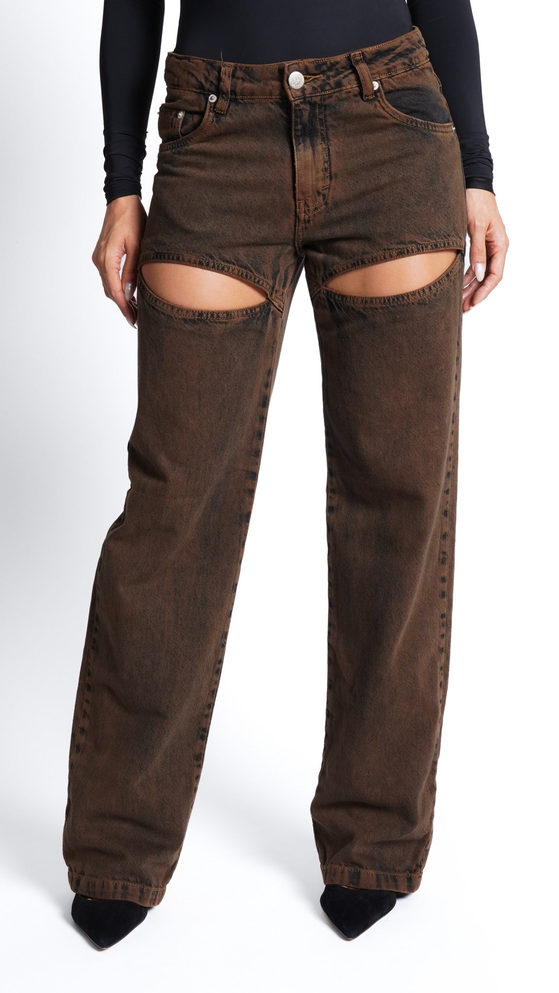 CALÇA JEANS CUT OUT EXPRESSO