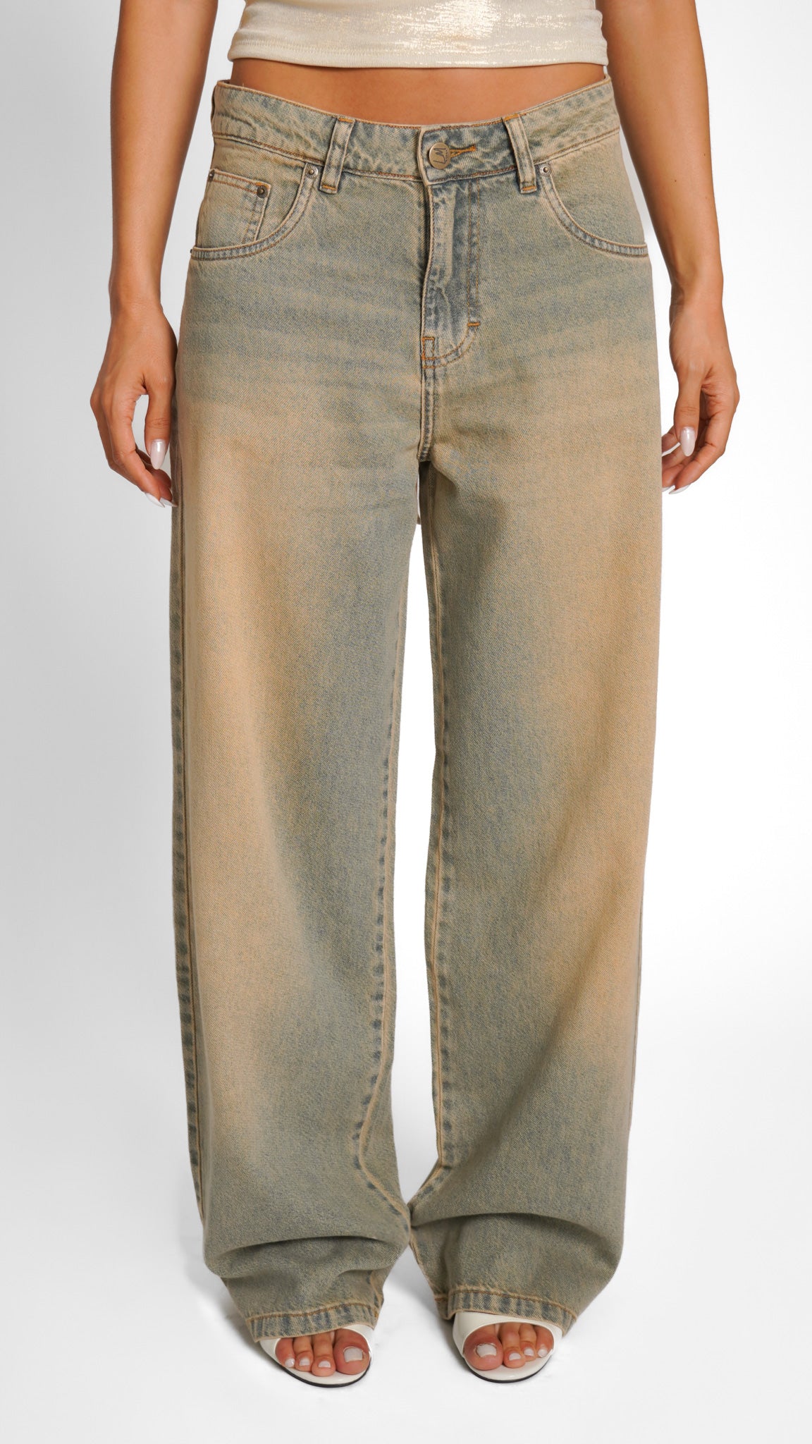 CALÇA JEANS OVERSIZED DESERT DUST