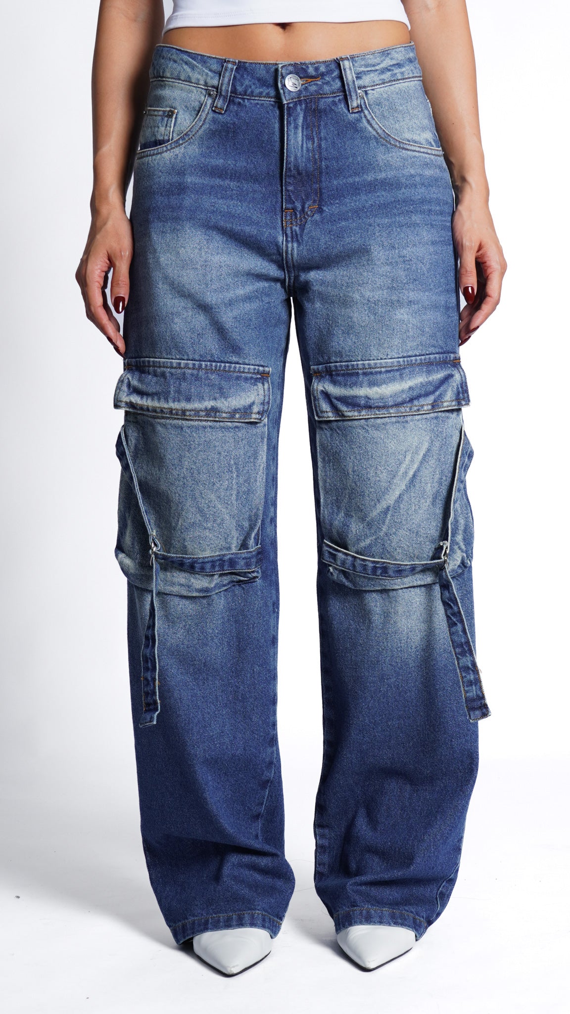 CALÇA JEANS BELT OCEAN
