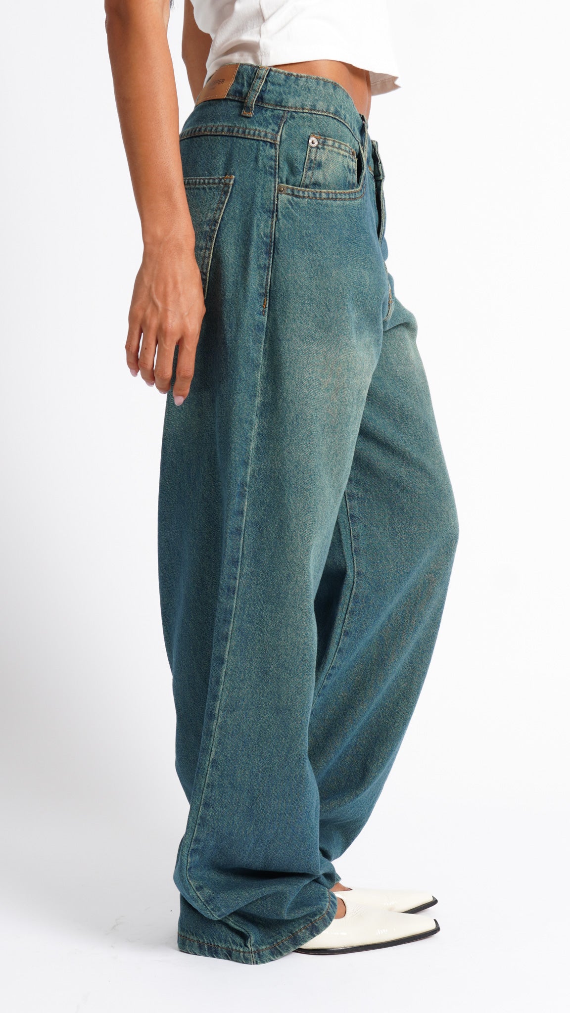 CALÇA JEANS OVERSIZED MERMAID