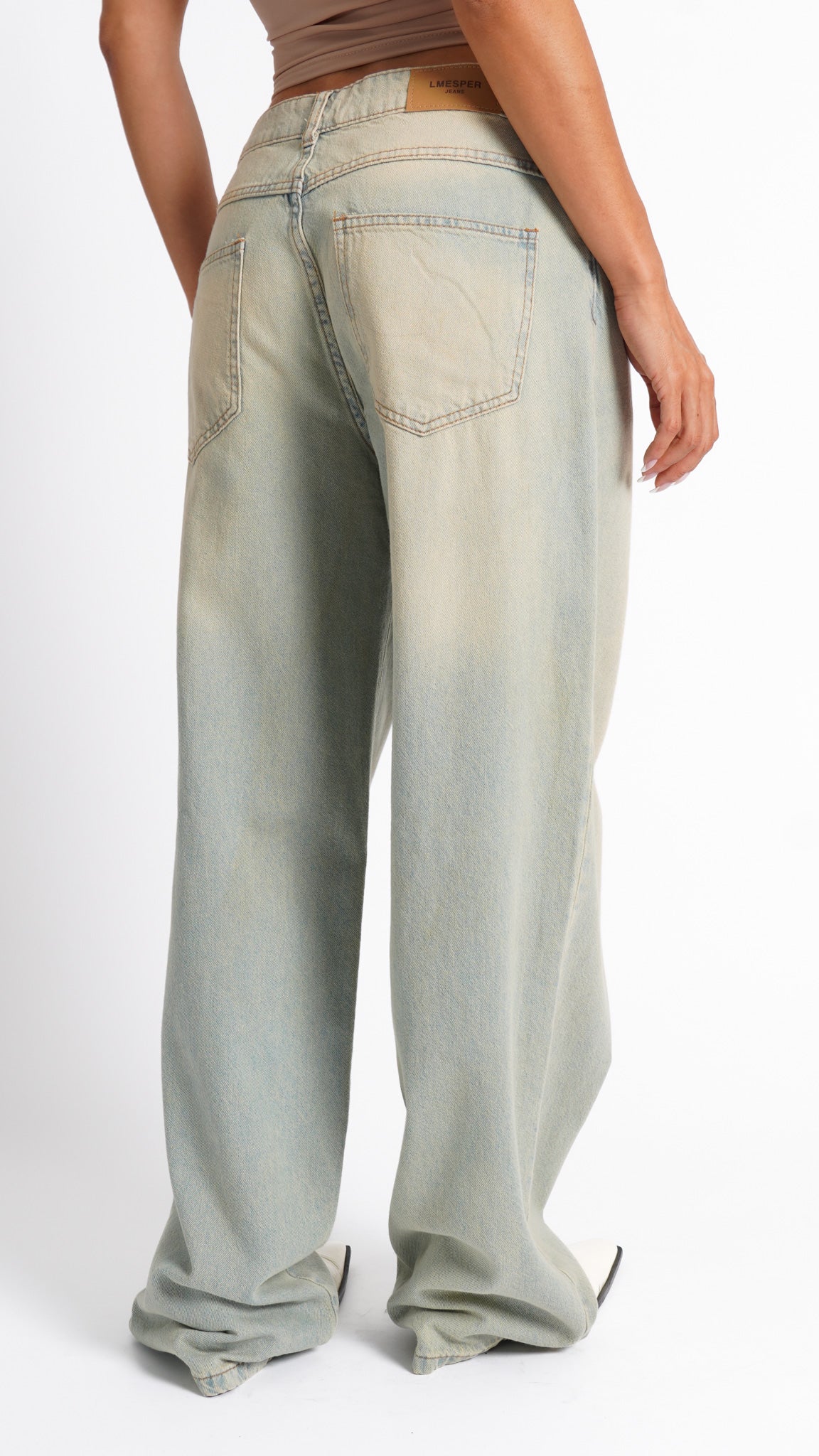 CALÇA JEANS OVERSIZED VANILLA