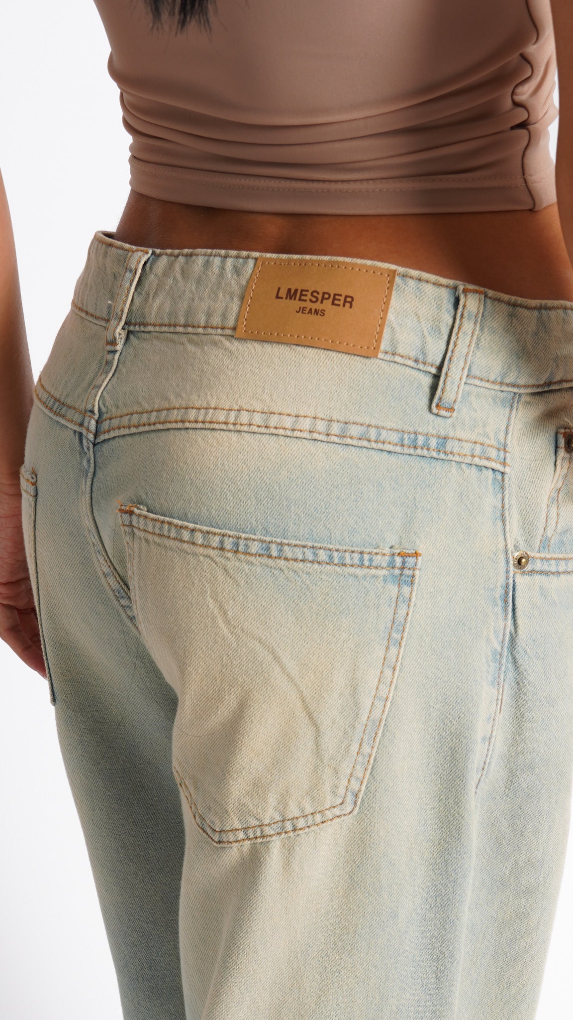 CALÇA JEANS OVERSIZED VANILLA