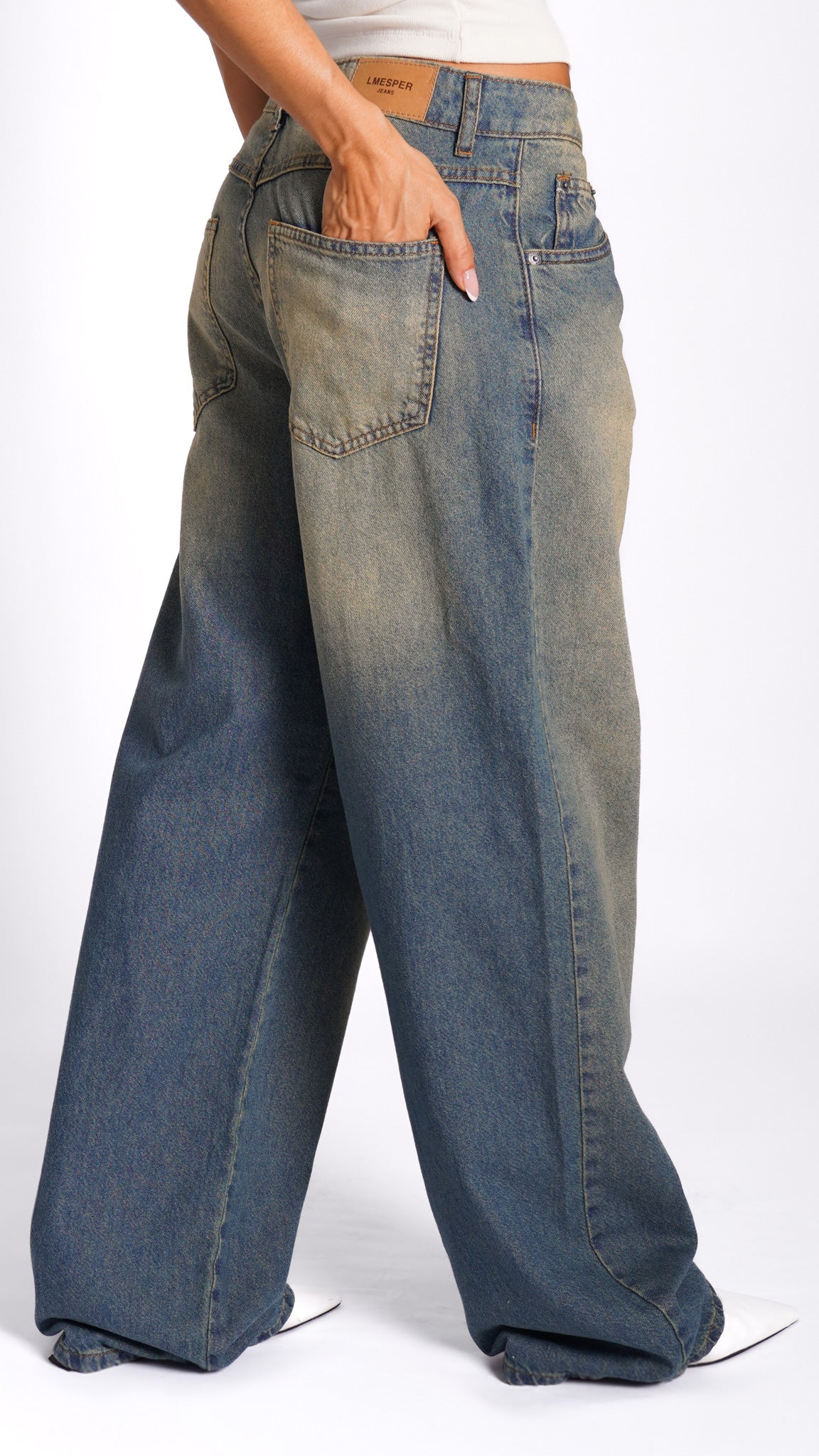 CALÇA JEANS OVERSIZED OLD