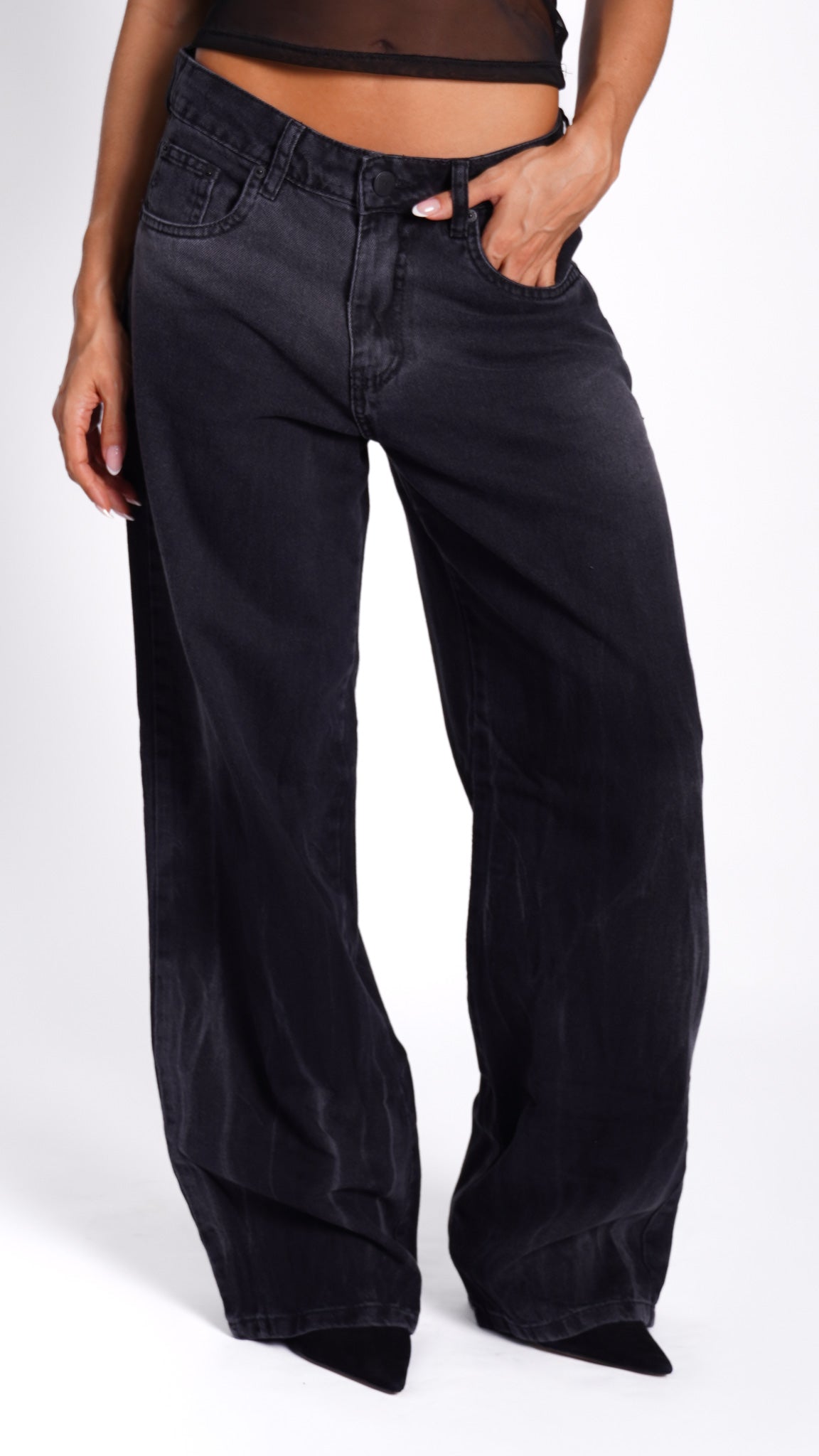 CALÇA JEANS OVERSIZED FADE