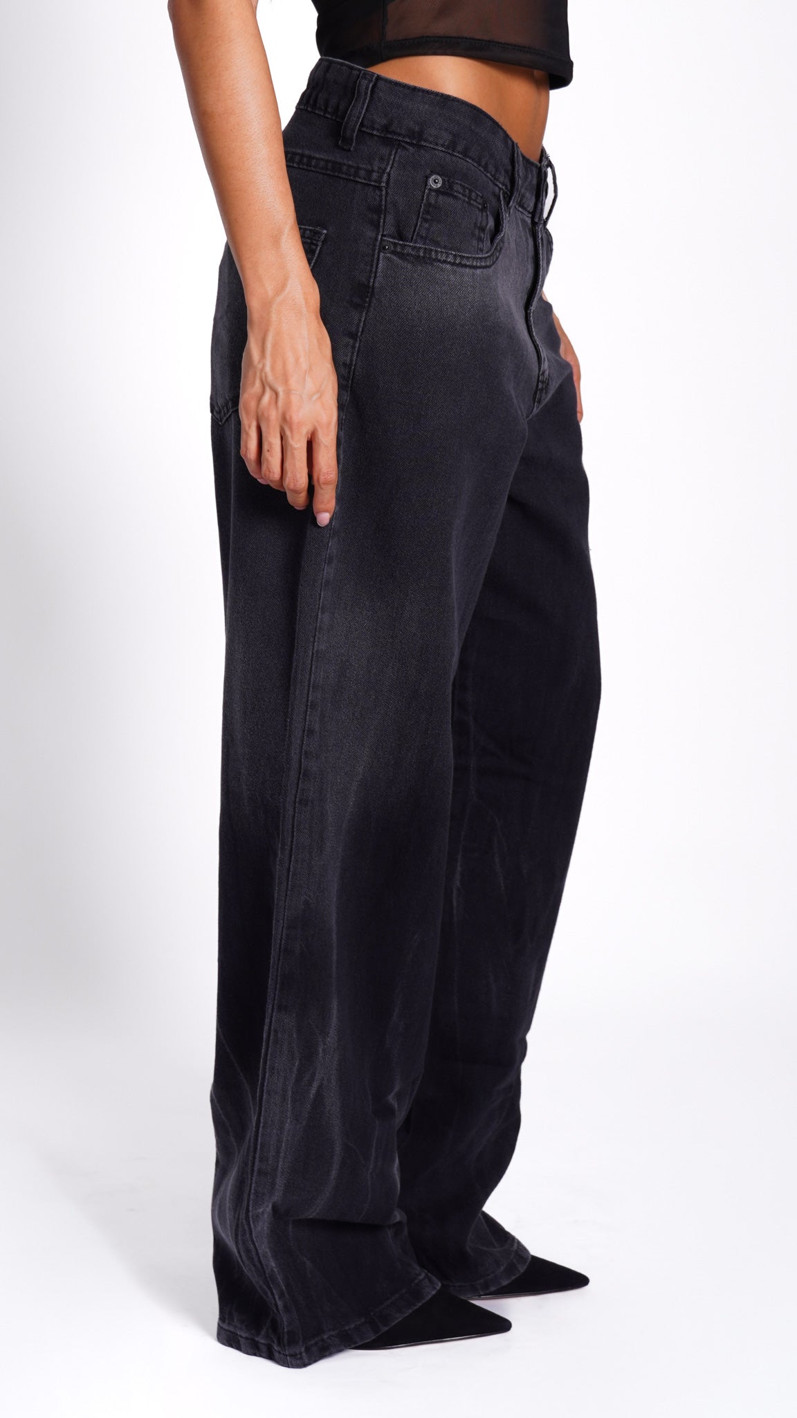 CALÇA JEANS OVERSIZED FADE