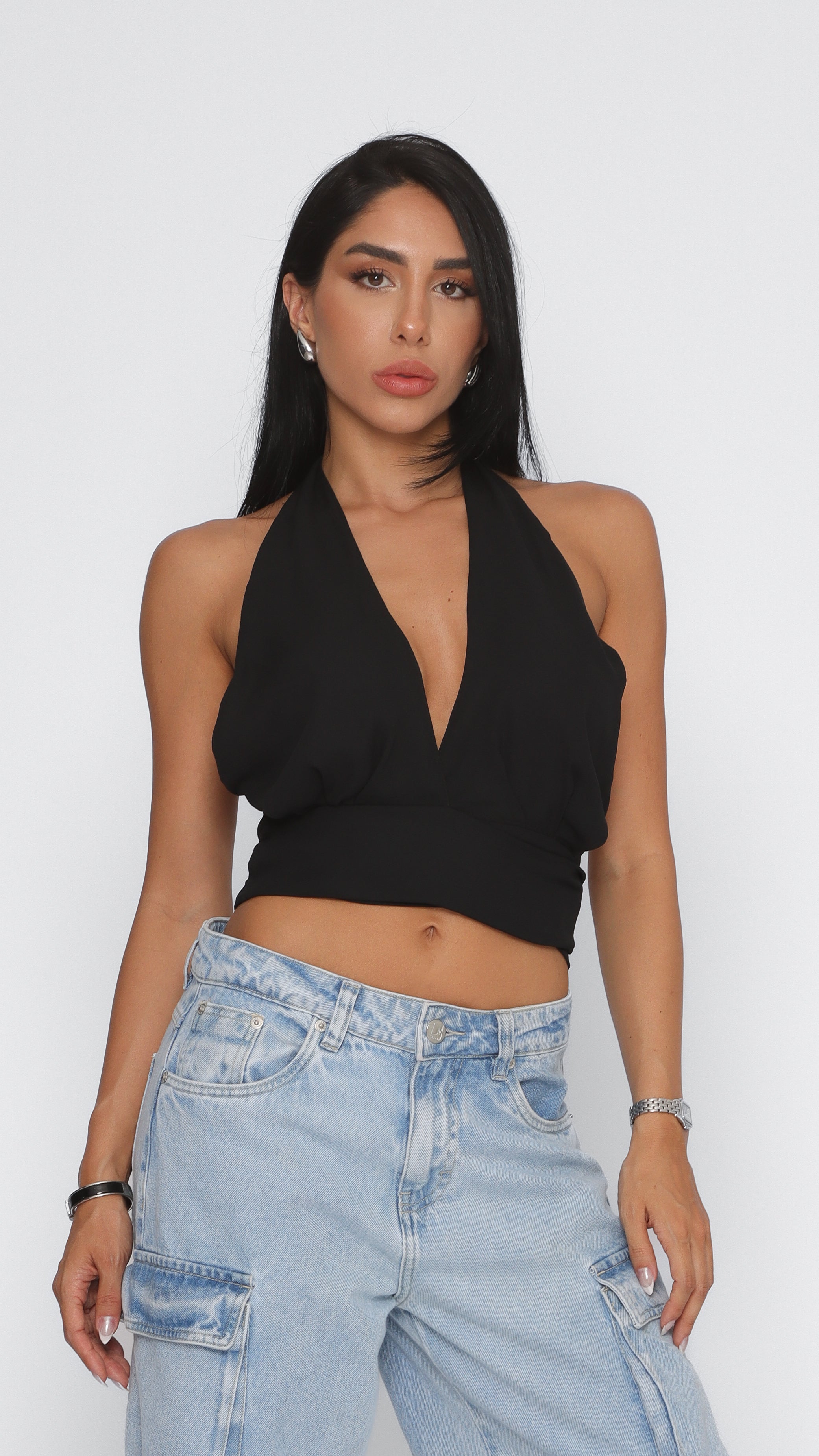 CROPPED GÉNOVA PRETO