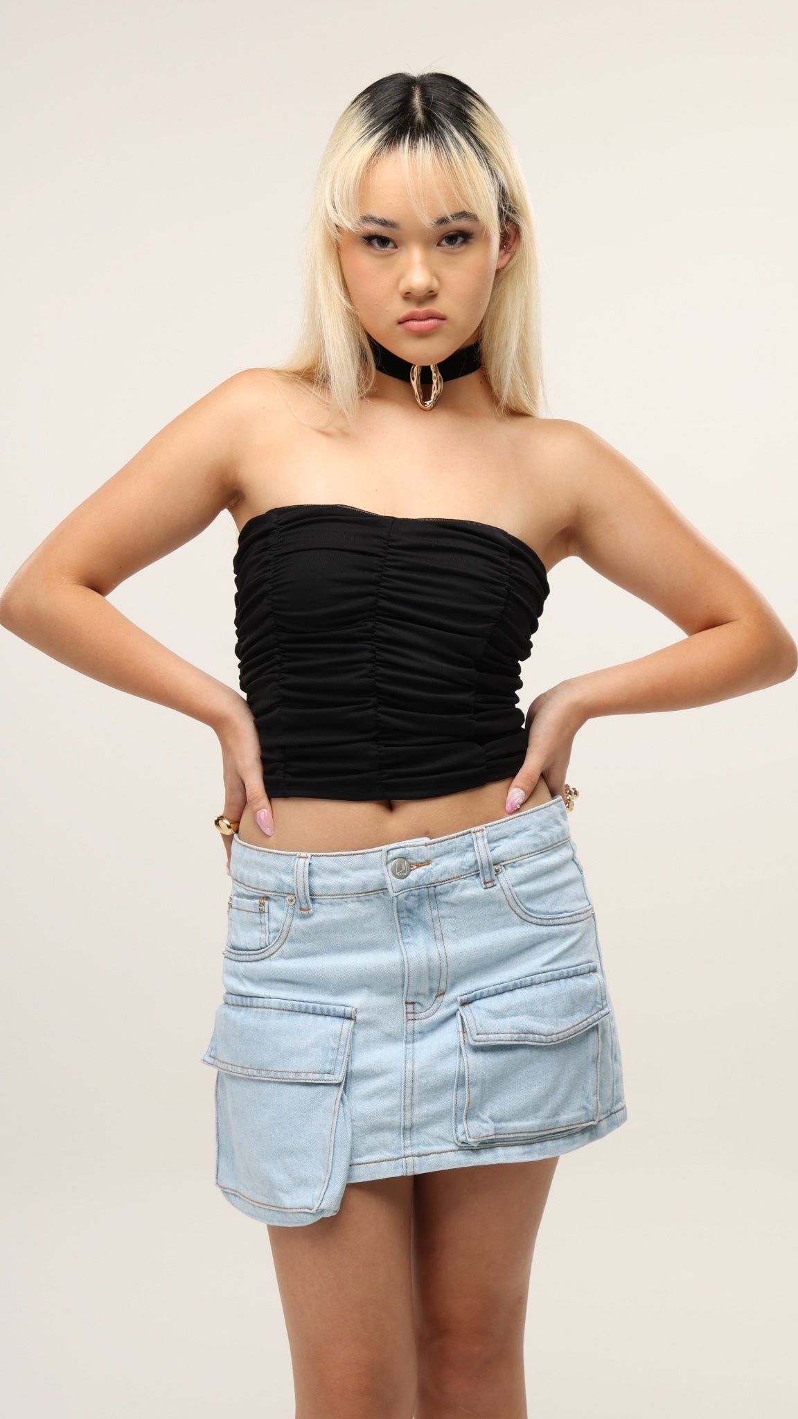 CROPPED TULE PRETO