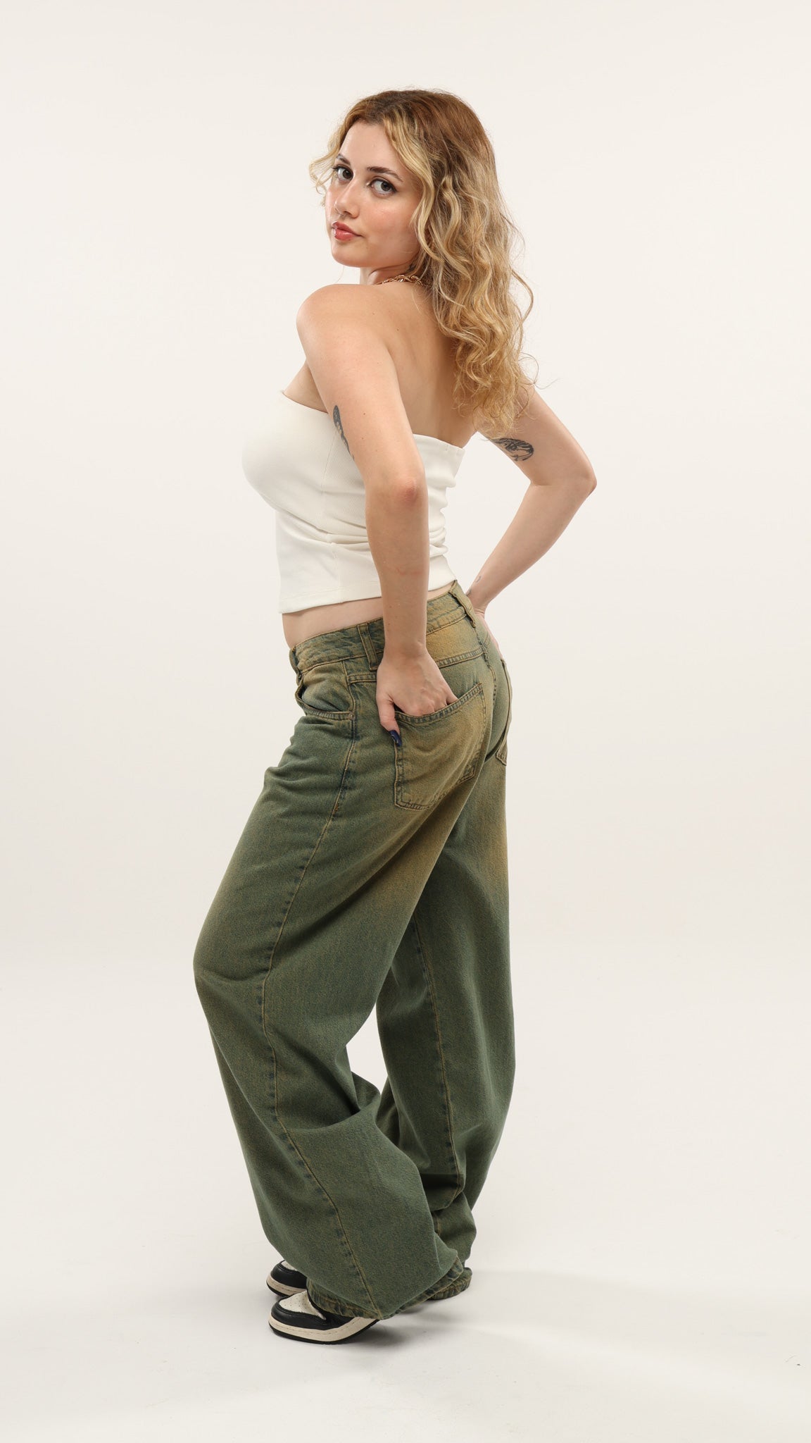 TUBE TOP RIBBED OFF WHITE
