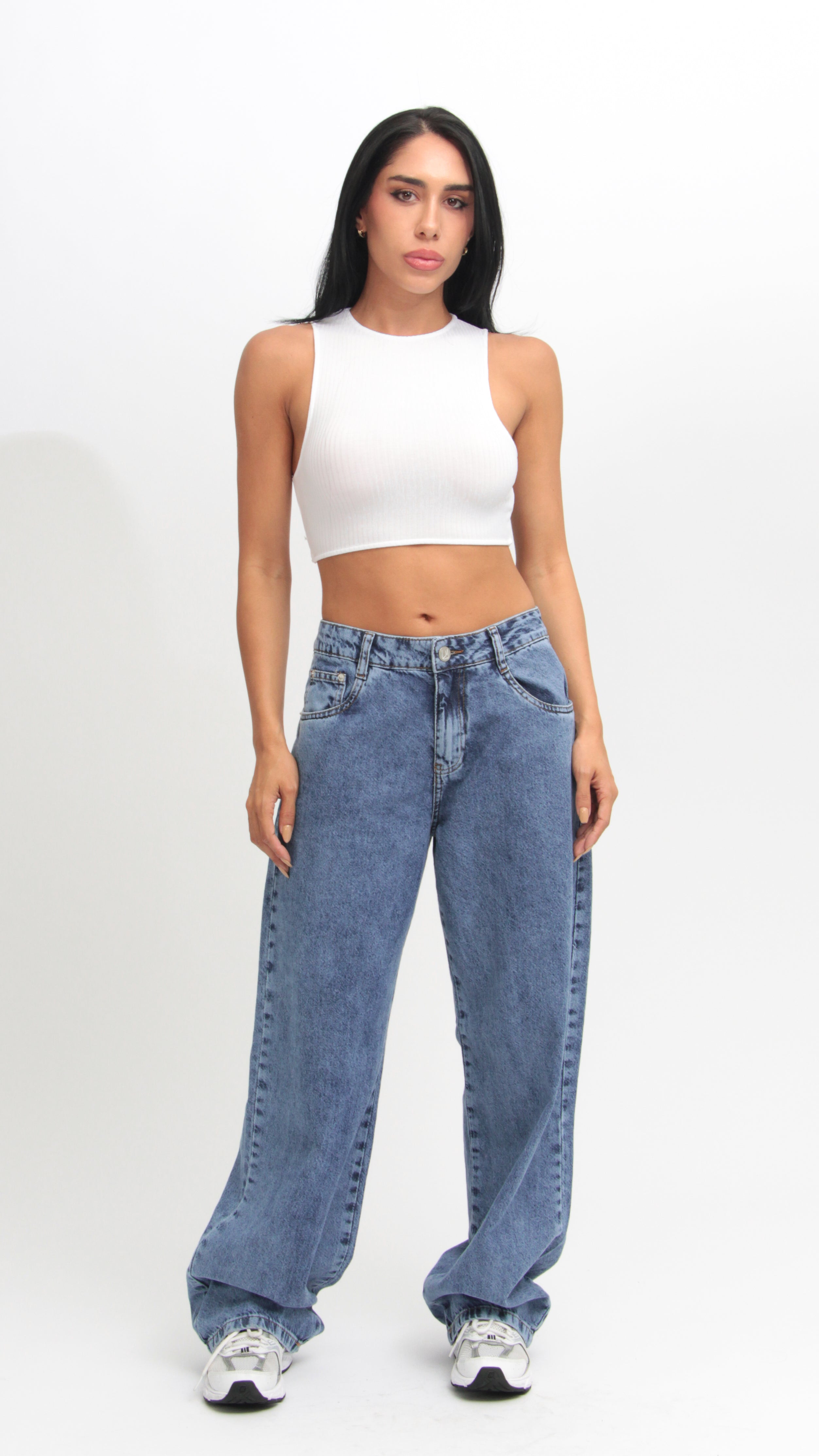 CROPPED MANHATTAN BRANCO