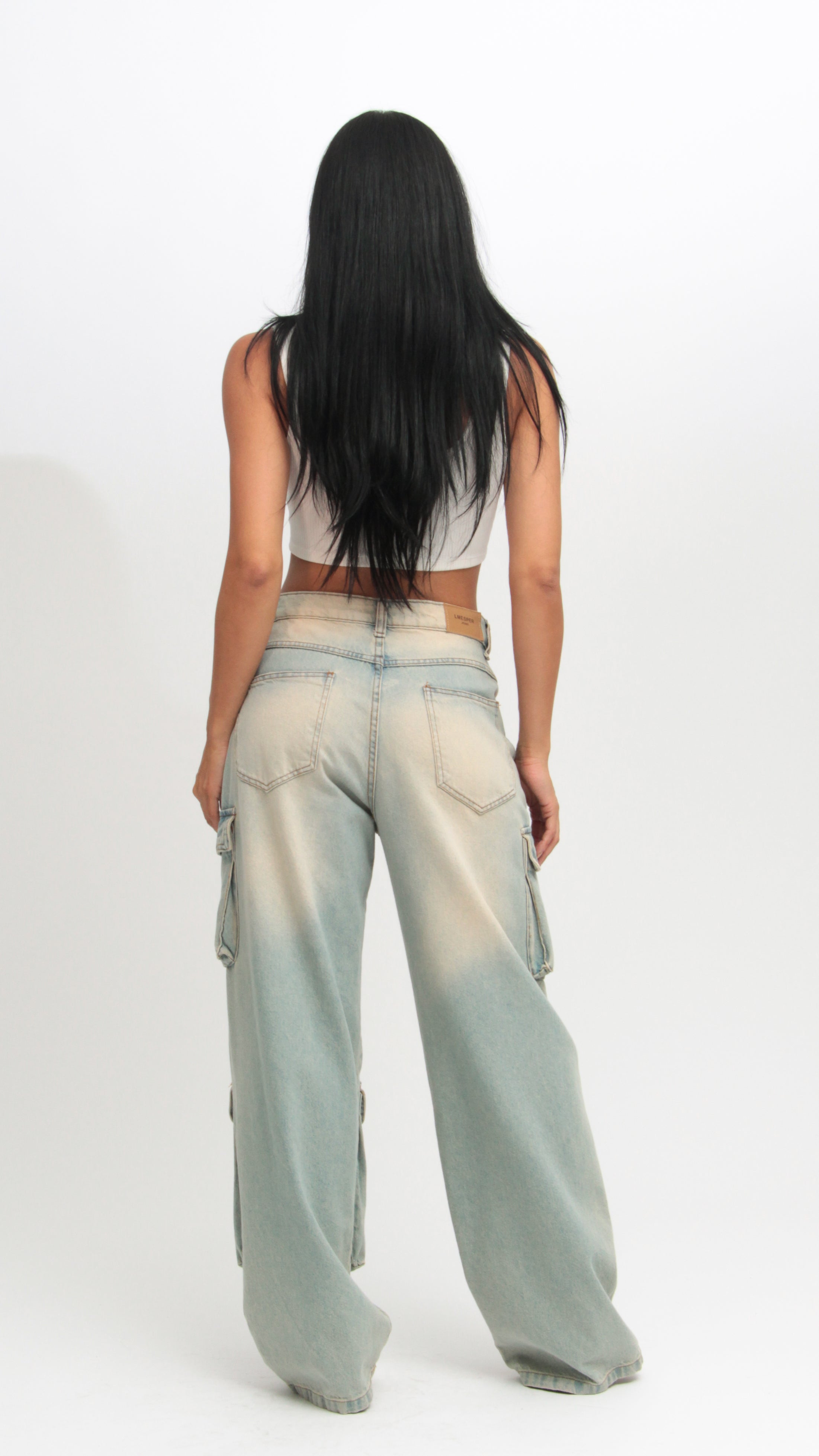 CALÇA JEANS POCKET Y2K