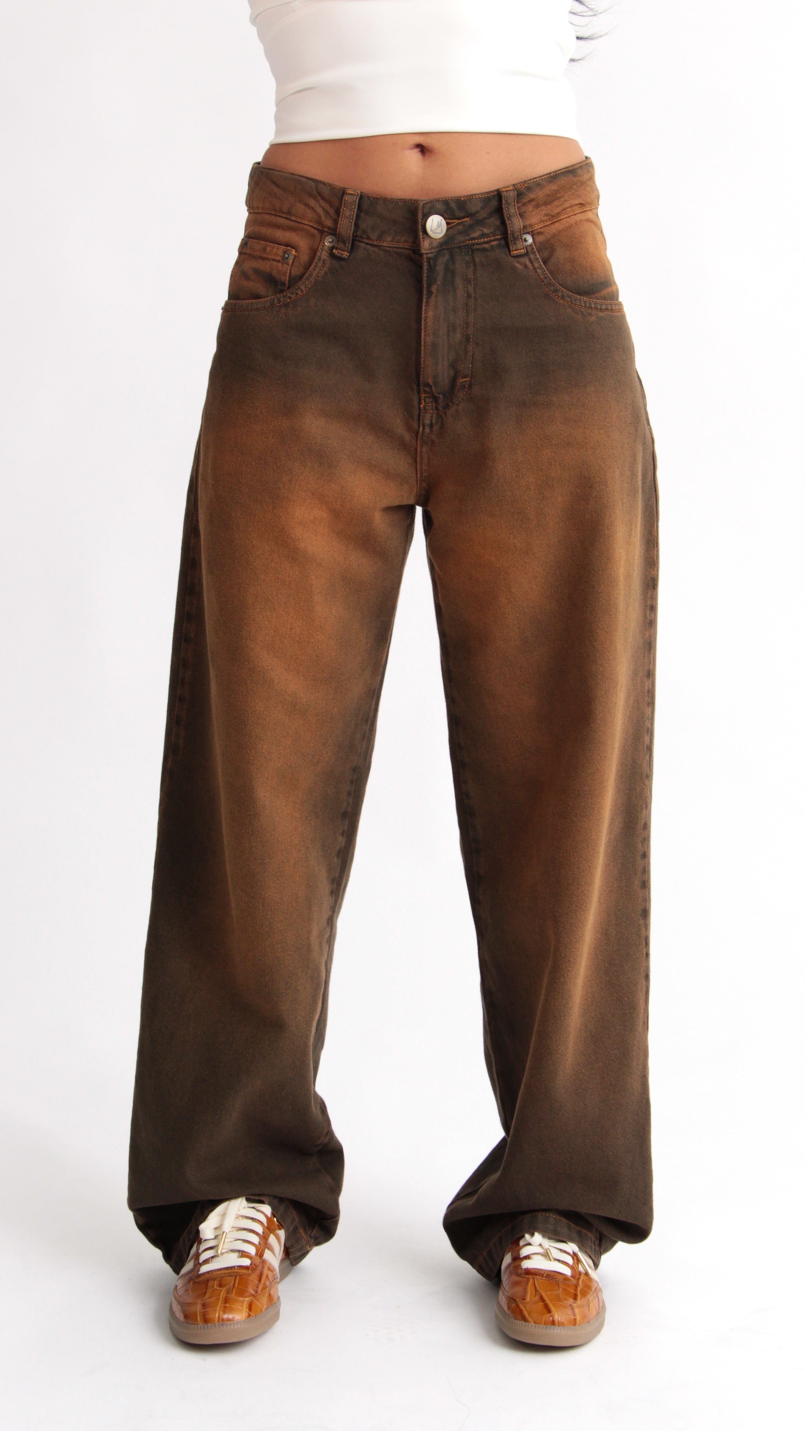 CALÇA JEANS OVERSIZED FERRUGEM