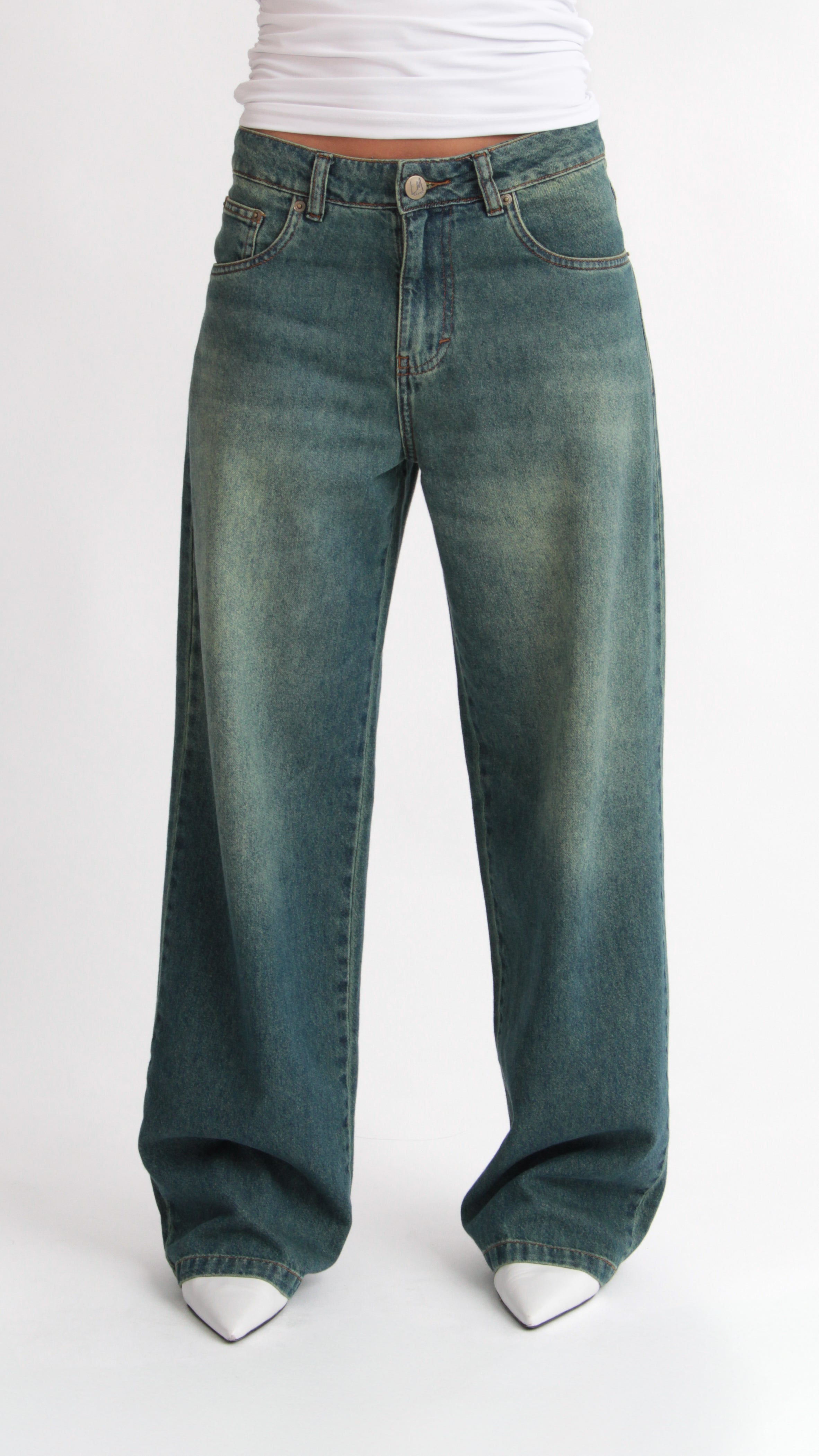 CALÇA JEANS OVERSIZED MERMAID