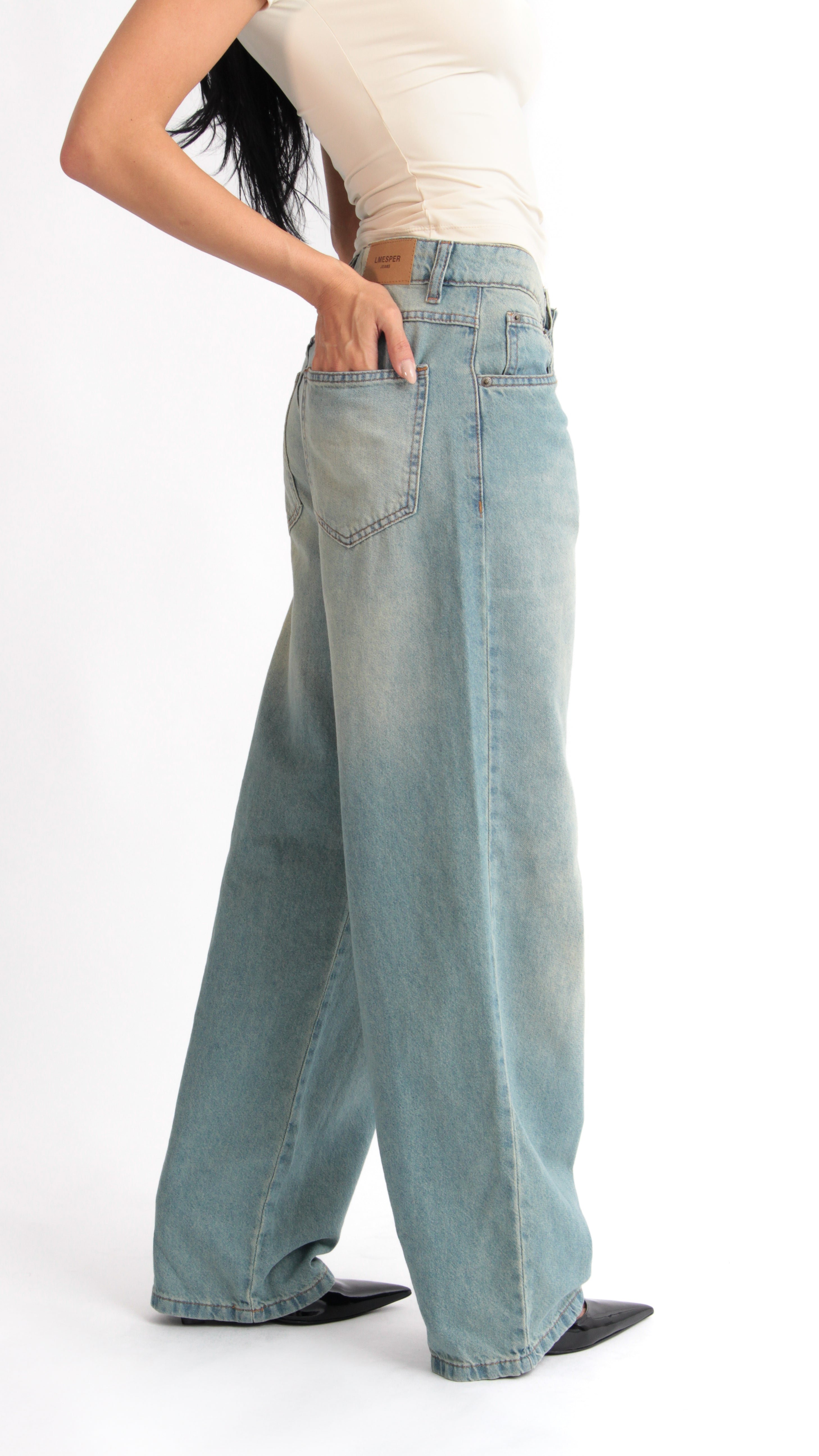 CALÇA JEANS OVERSIZED VINTAGE CLARA