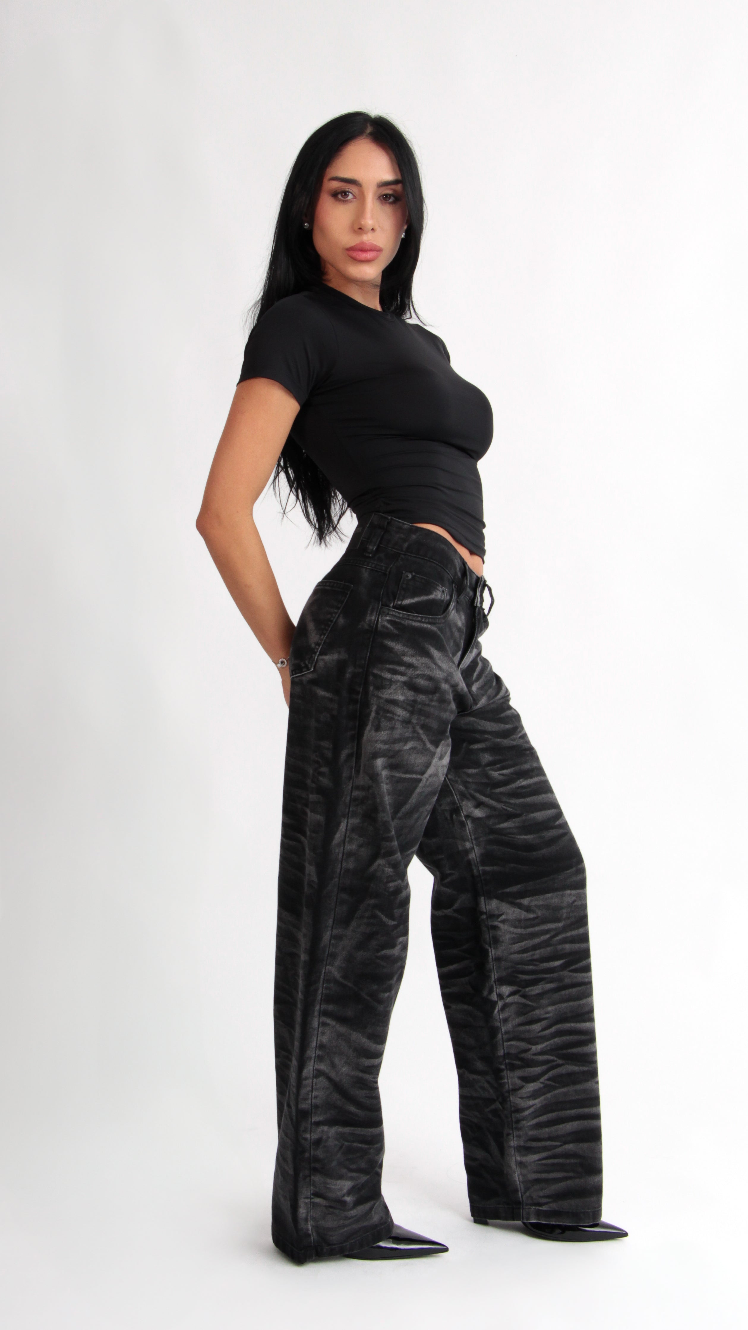 CALÇA JEANS OVERSIZED TIGER