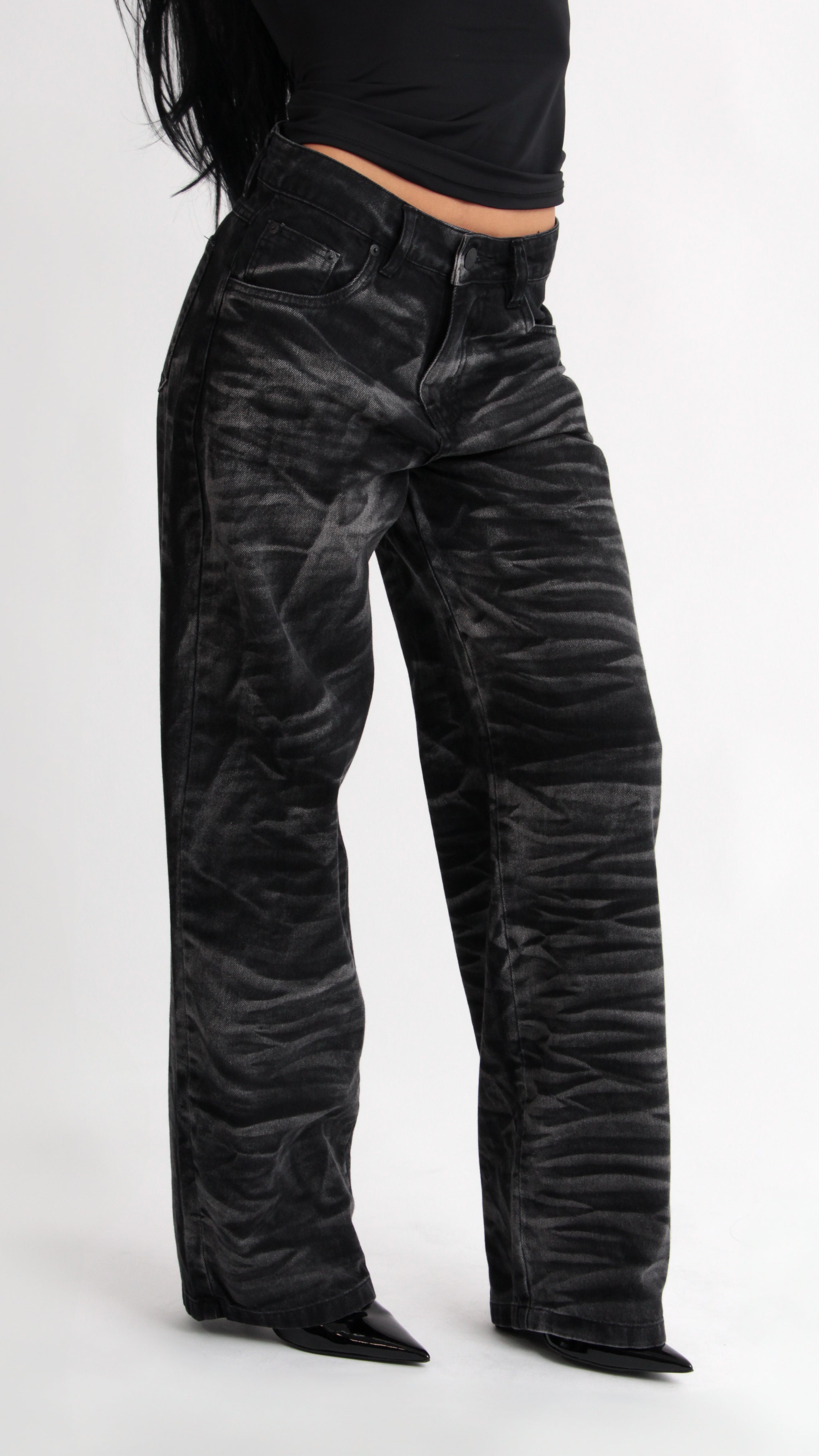 CALÇA JEANS OVERSIZED TIGER