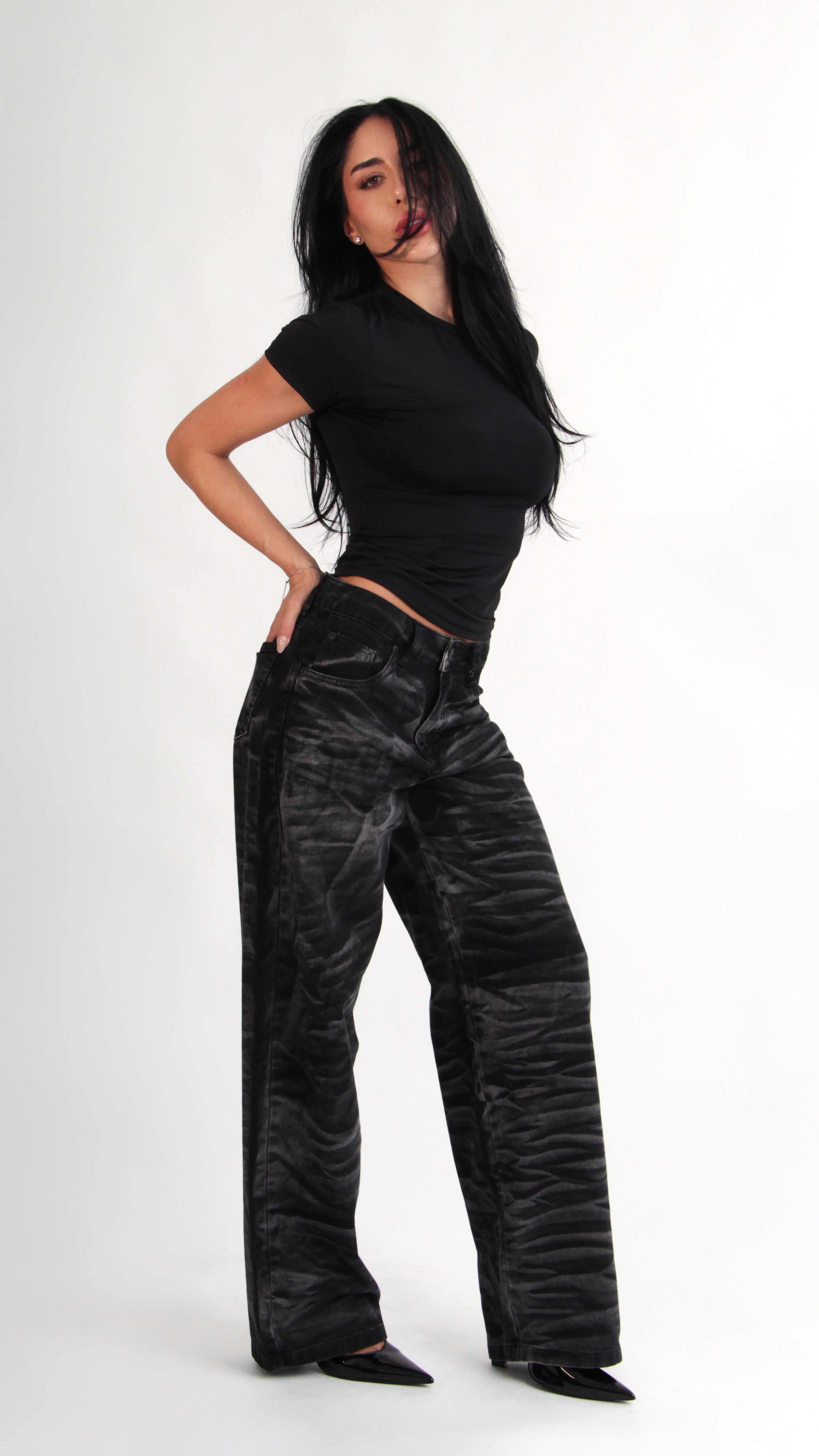 CALÇA JEANS OVERSIZED TIGER