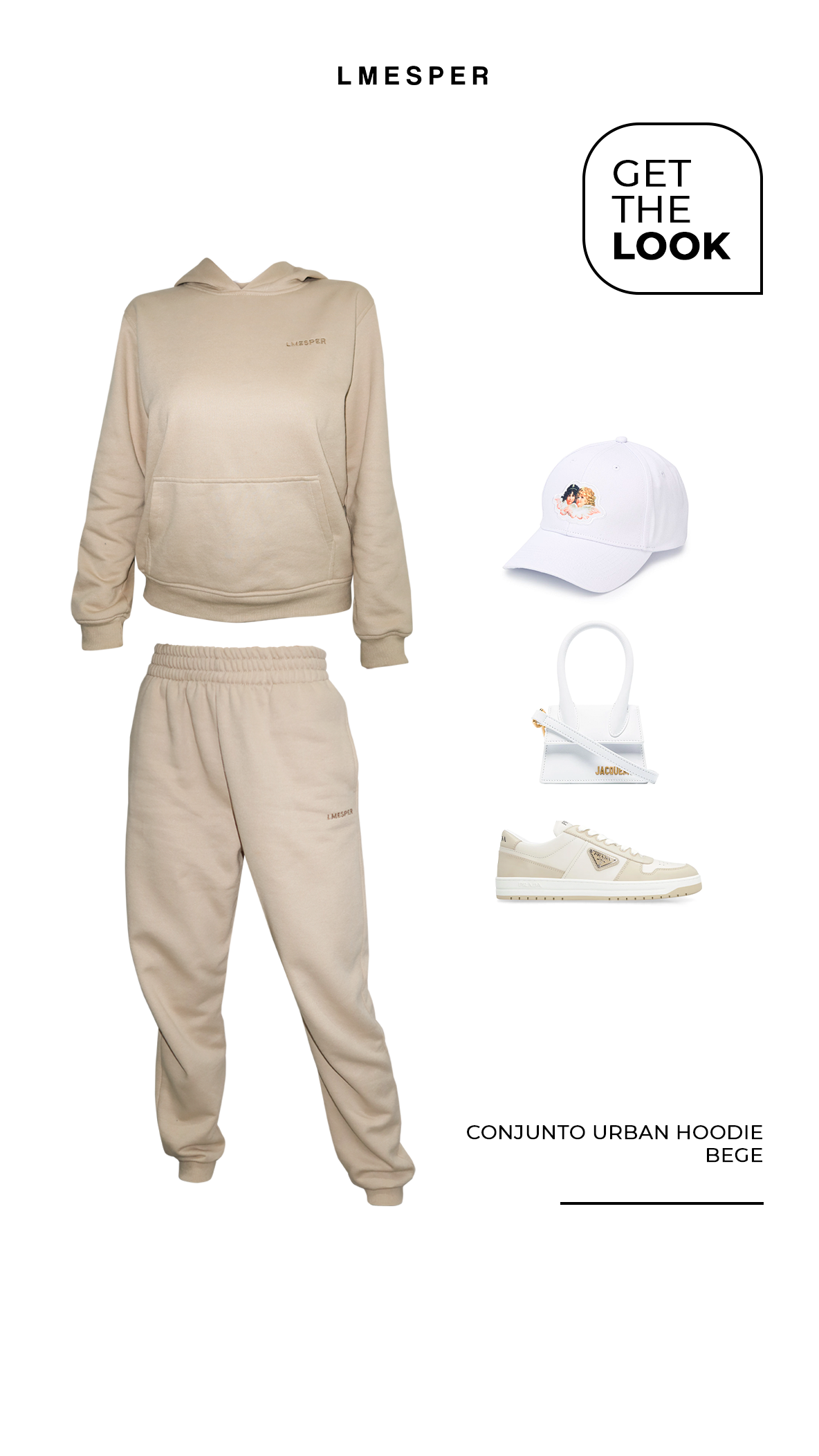 CALÇA MOLETOM URBAN BEGE