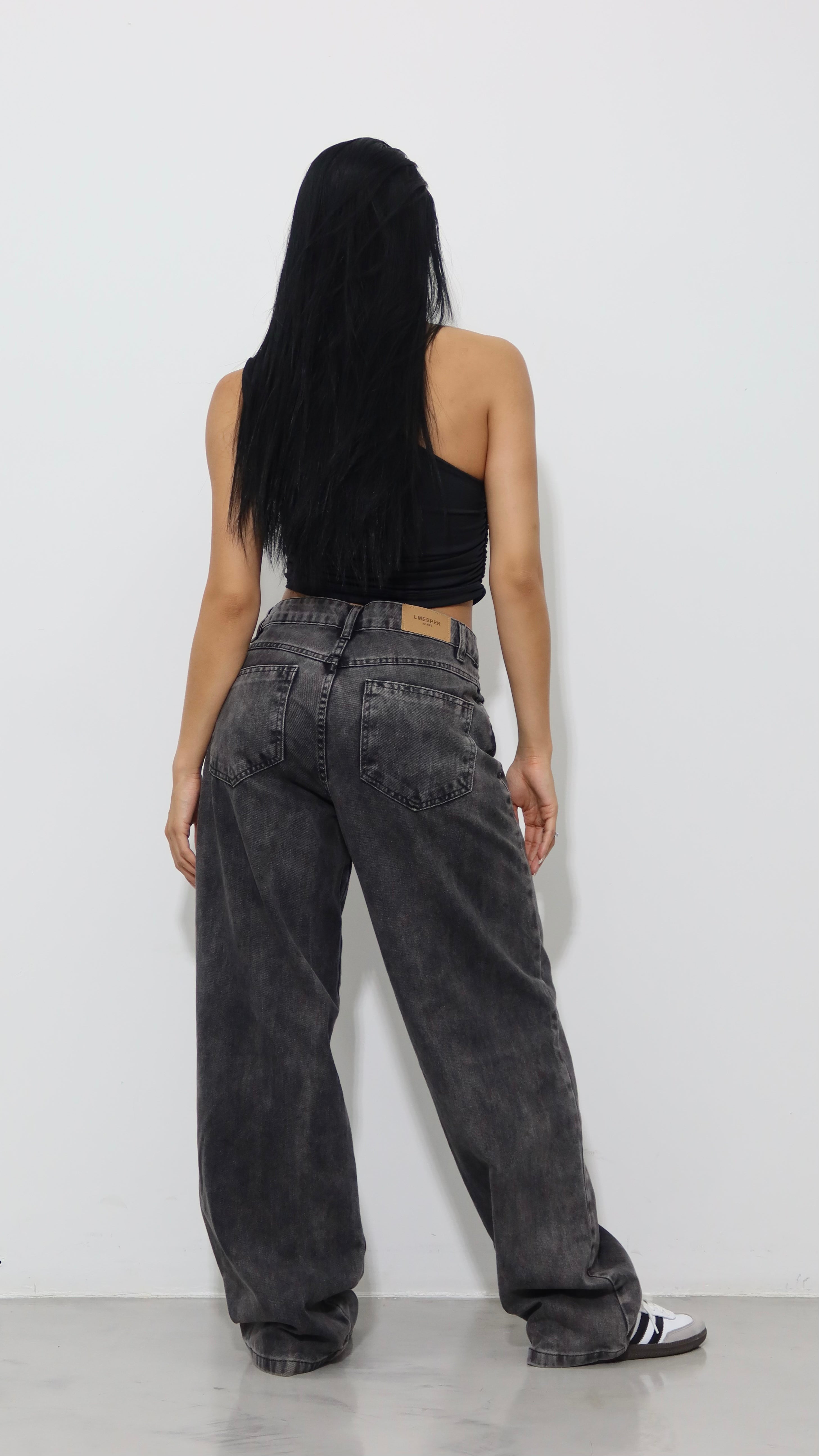 CALÇA JEANS OVERSIZED BLACK