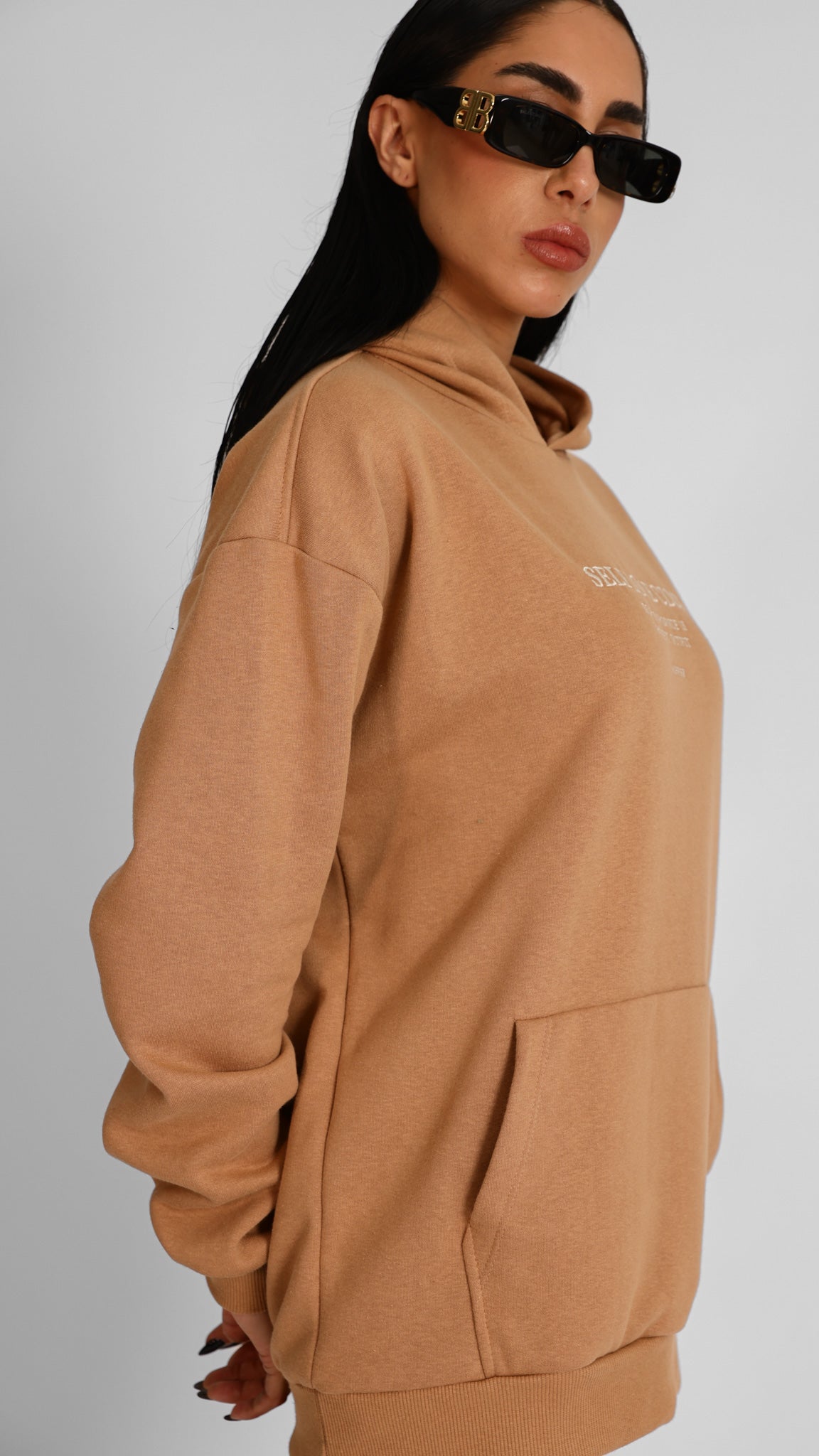 BLUSA MOLETOM OVERSIZED BEGE