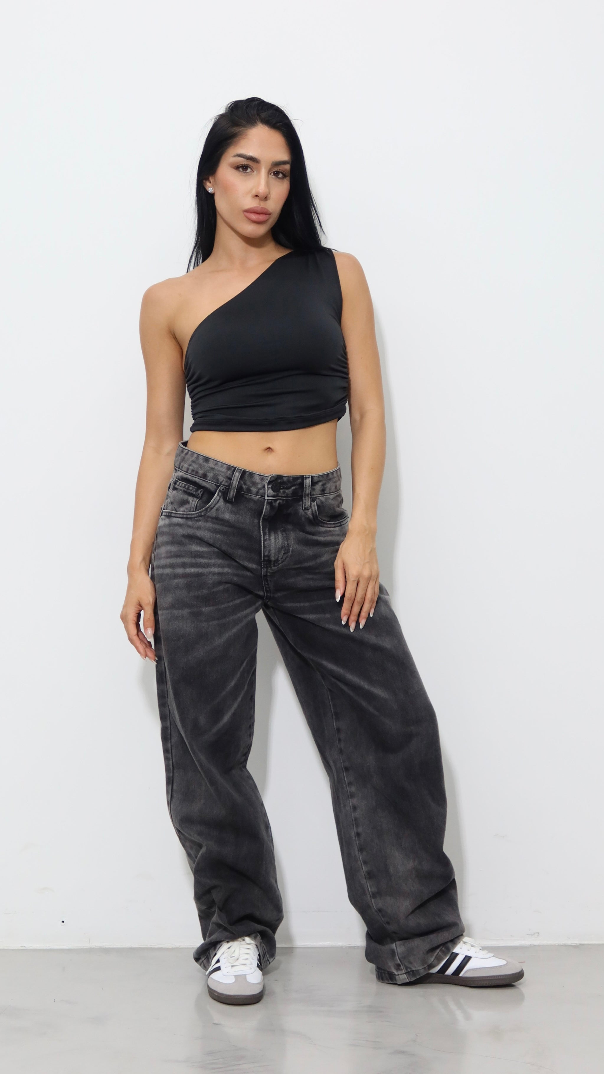 CALÇA JEANS OVERSIZED BLACK