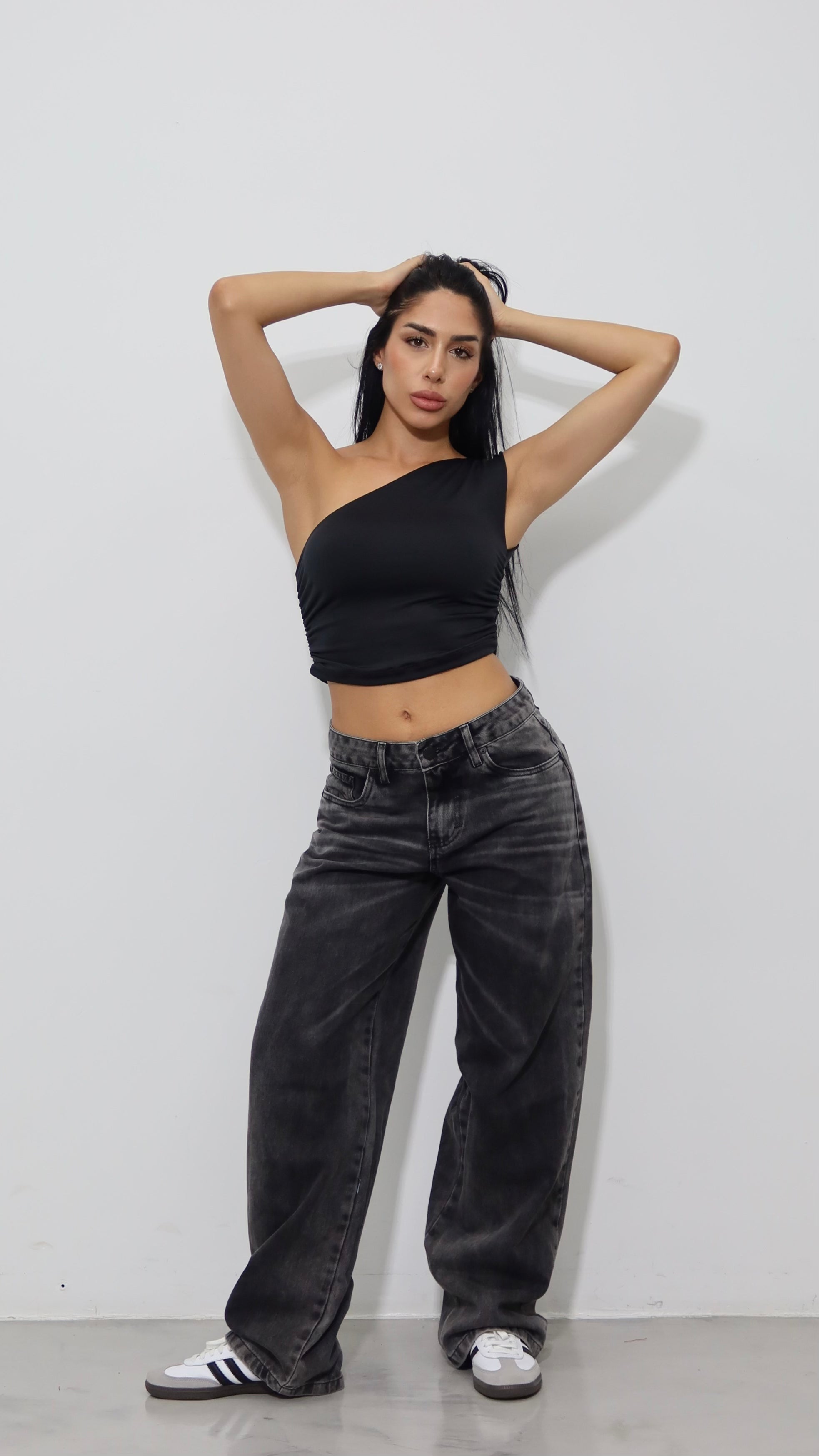 CALÇA JEANS OVERSIZED BLACK