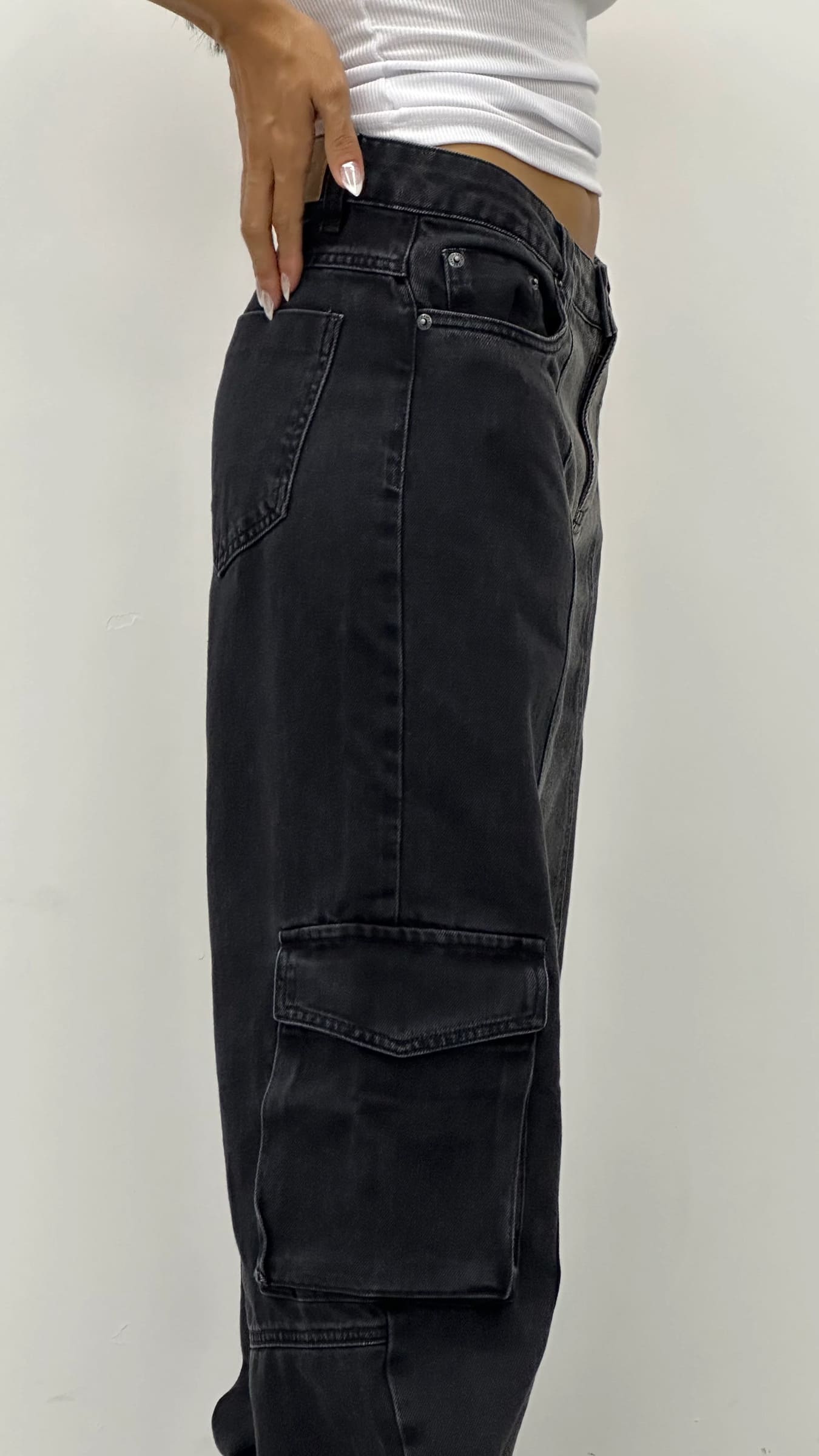 CALÇA JEANS SKATER BLACK BICOLOR