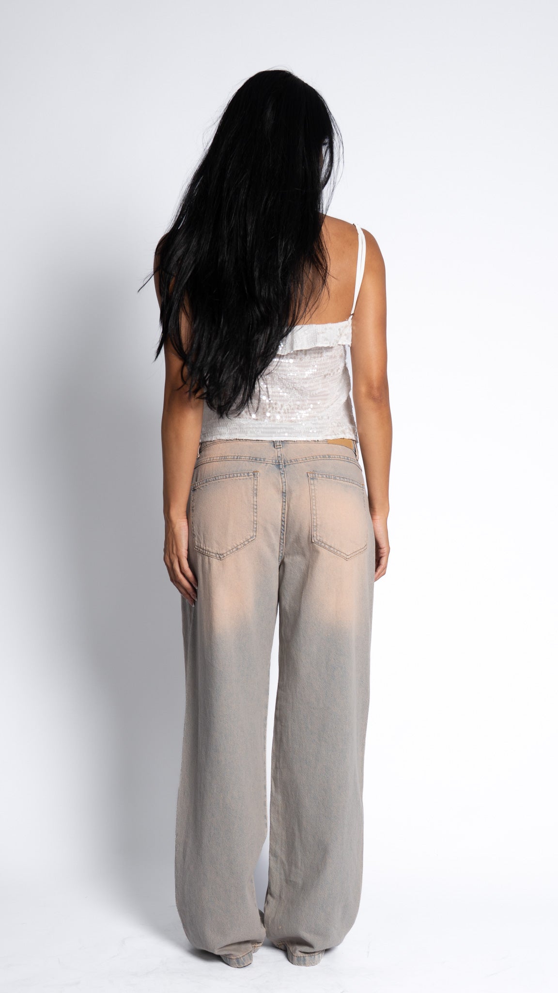 CALÇA JEANS OVERSIZED VINTAGE BLUSH