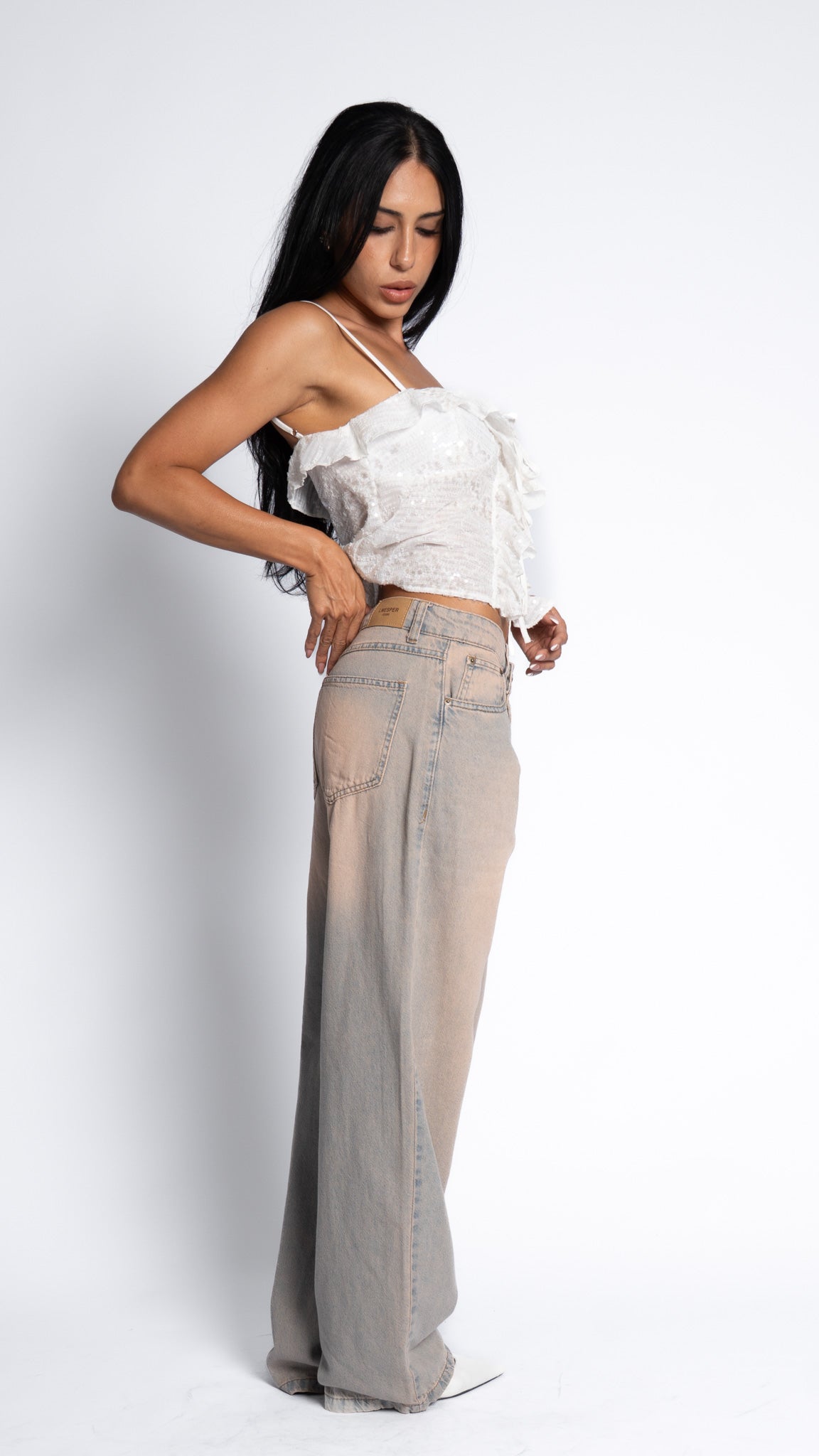CALÇA JEANS OVERSIZED VINTAGE BLUSH