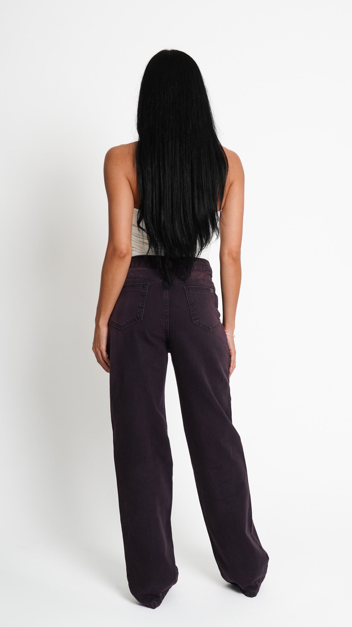 CALÇA JEANS RETA BLACK VIOLET