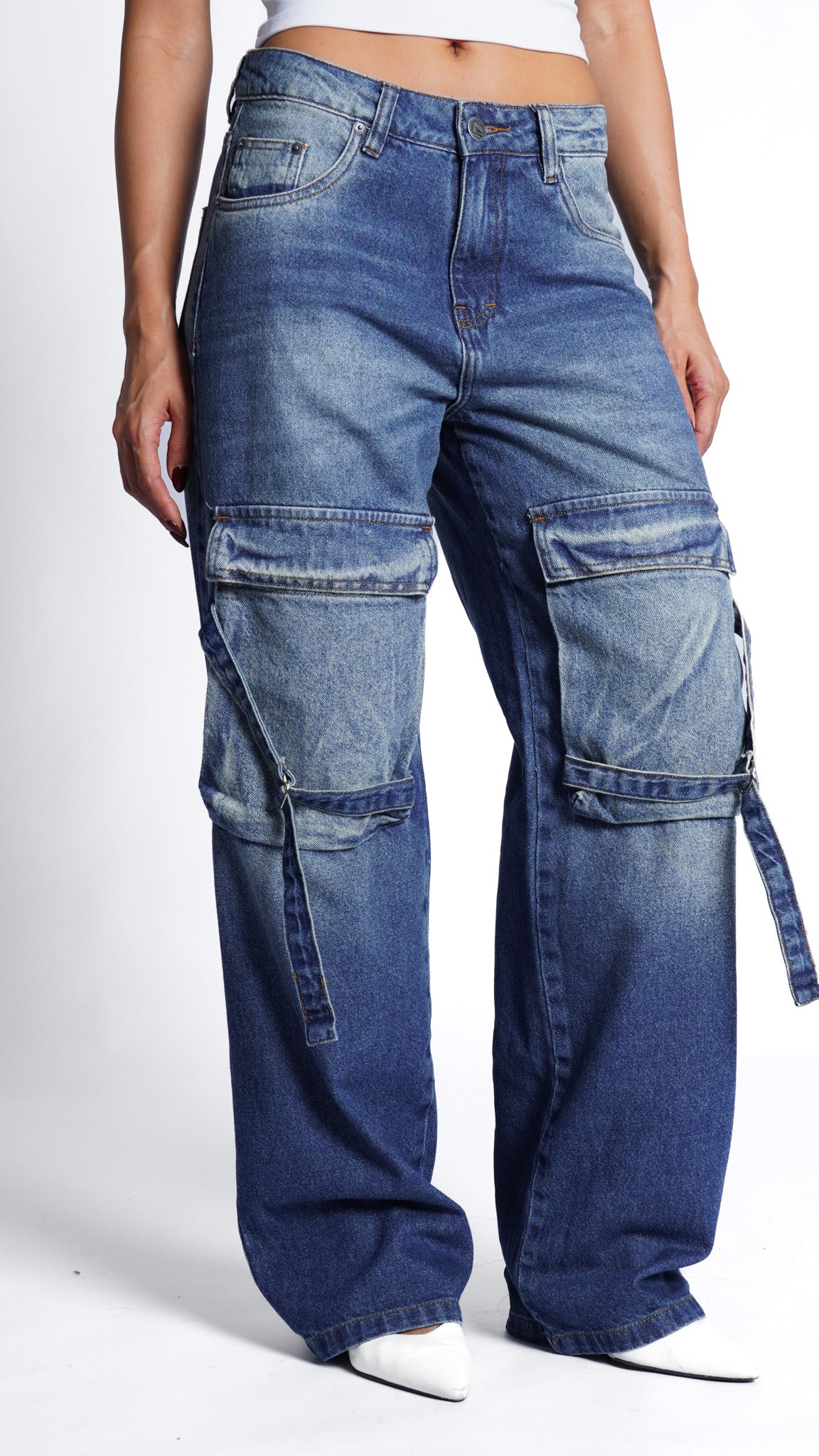 CALÇA JEANS BELT OCEAN