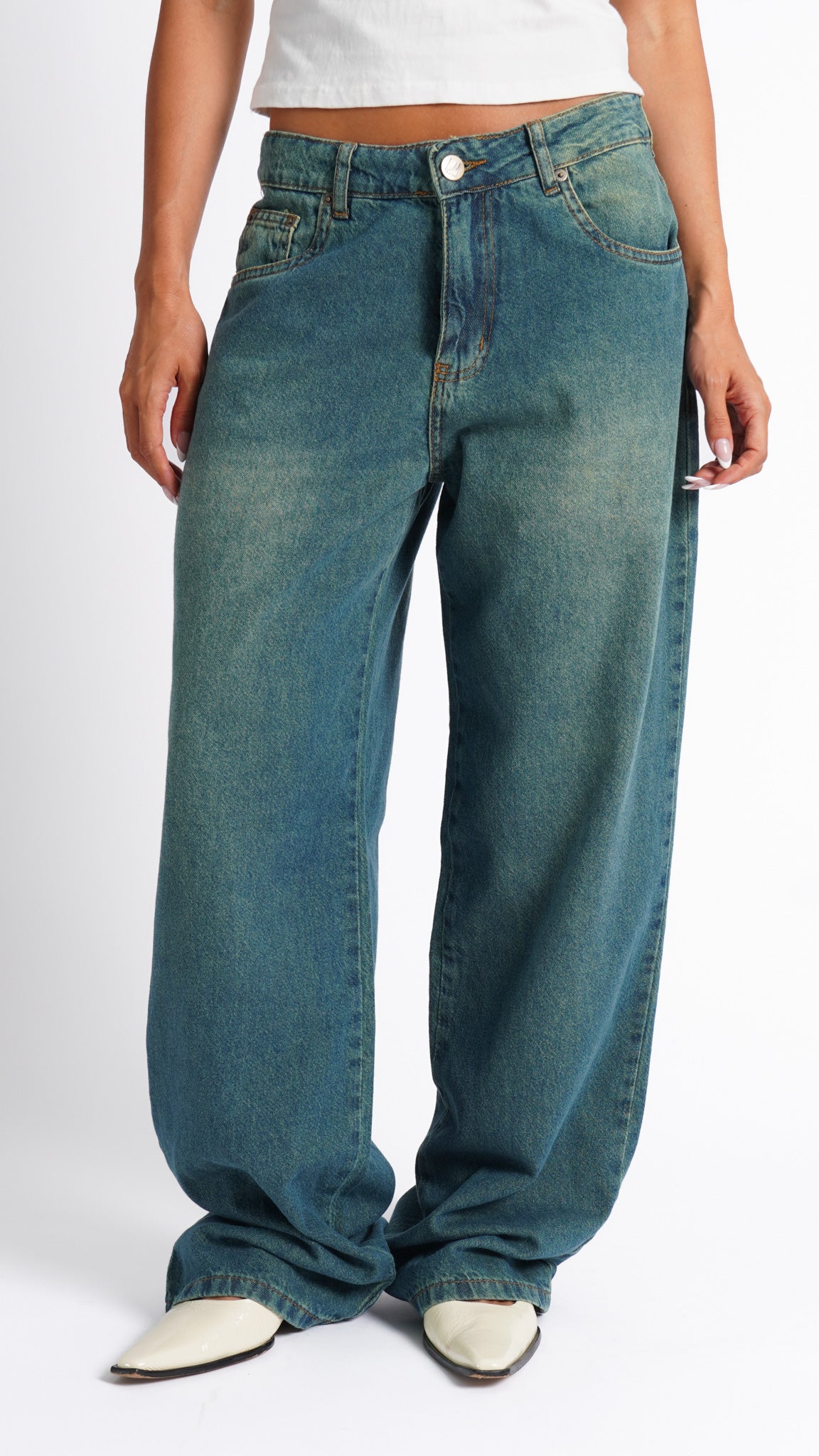 CALÇA JEANS OVERSIZED MERMAID