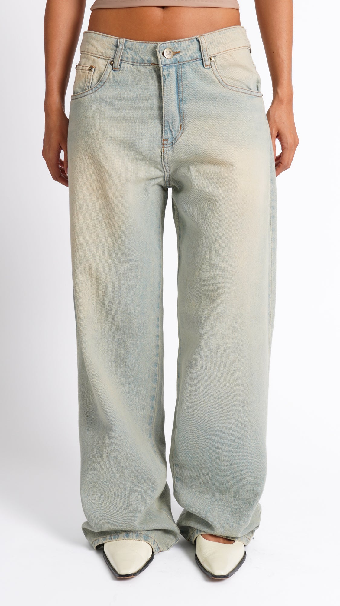 CALÇA JEANS OVERSIZED VANILLA