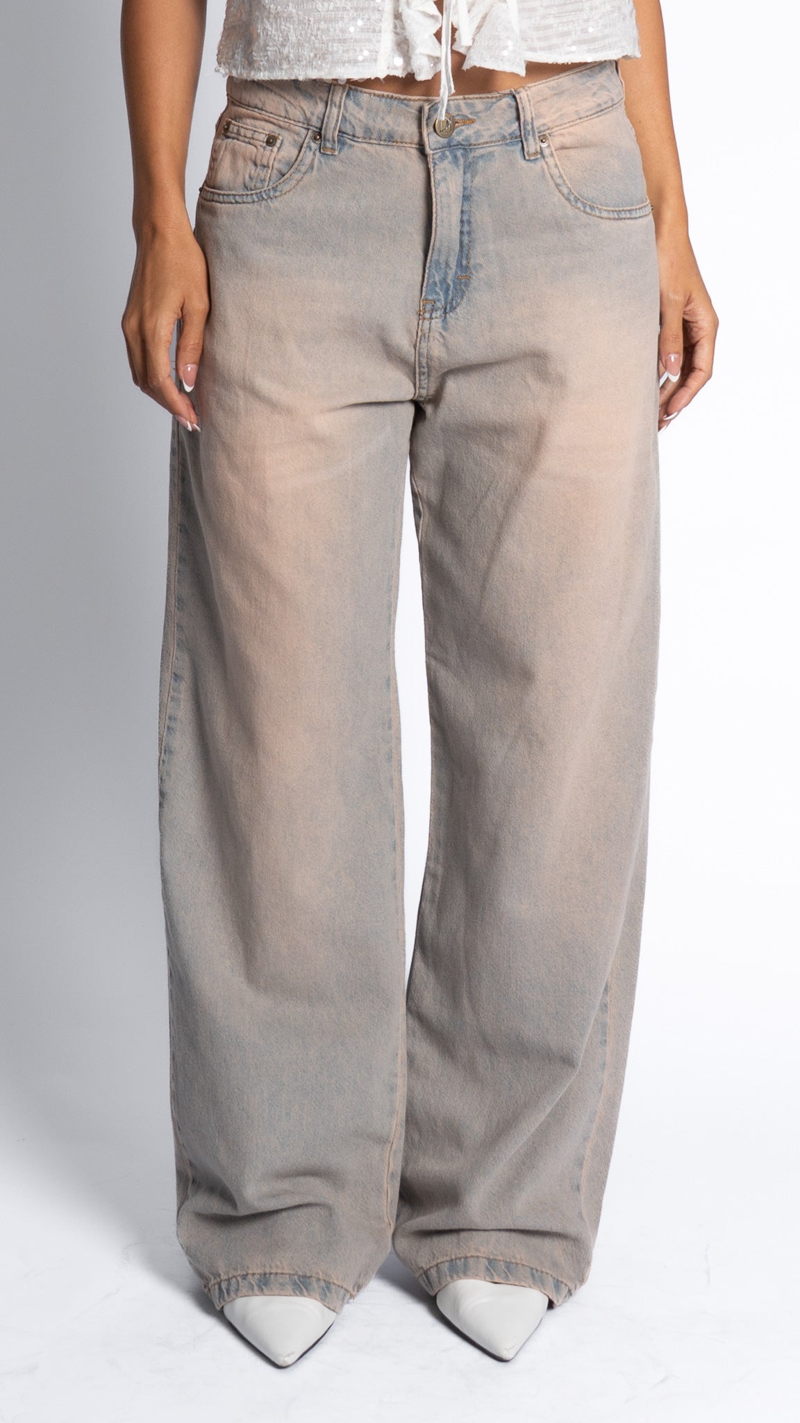 CALÇA JEANS OVERSIZED VINTAGE BLUSH