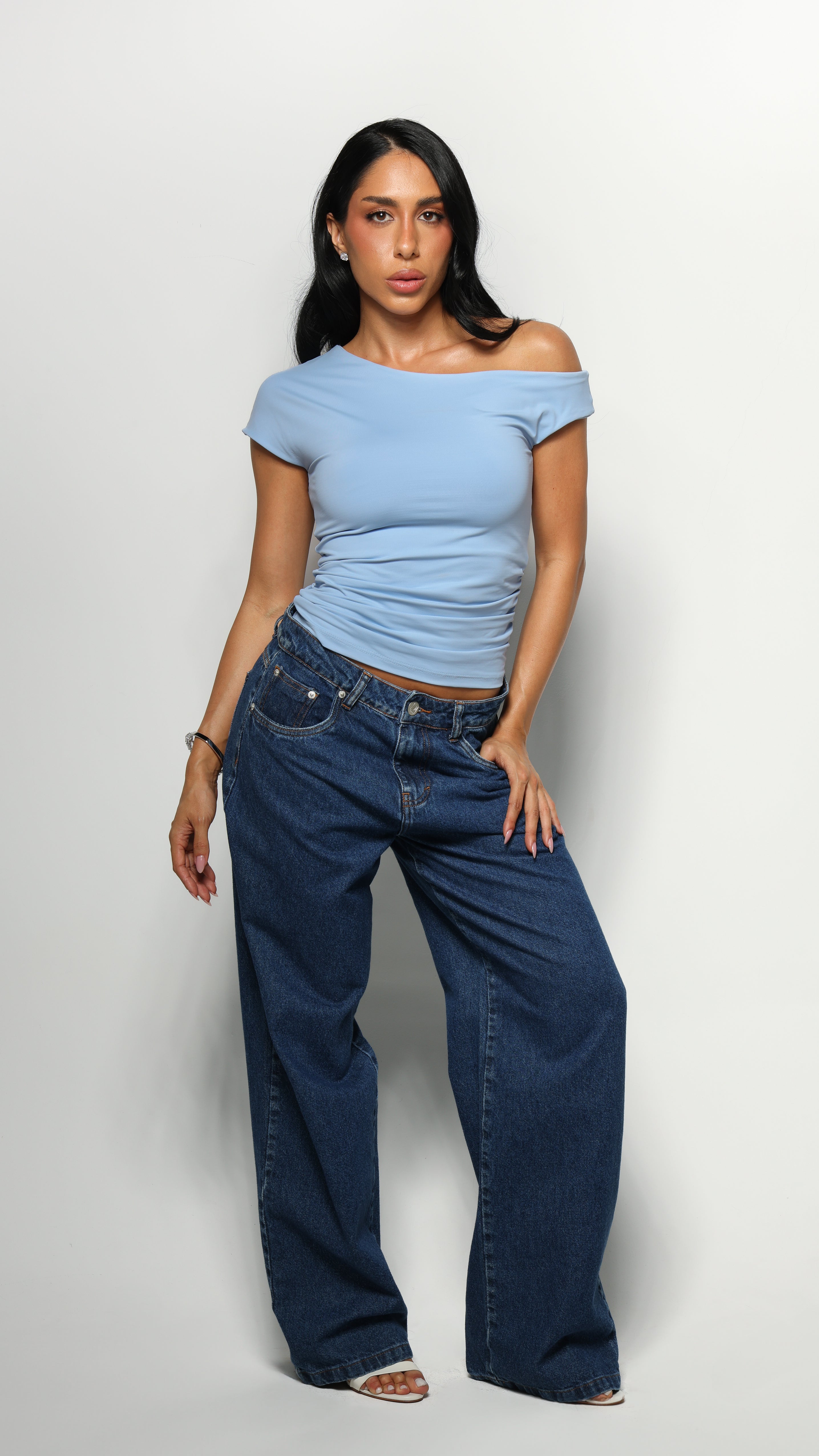 CALÇA JEANS OVERSIZED MARINE