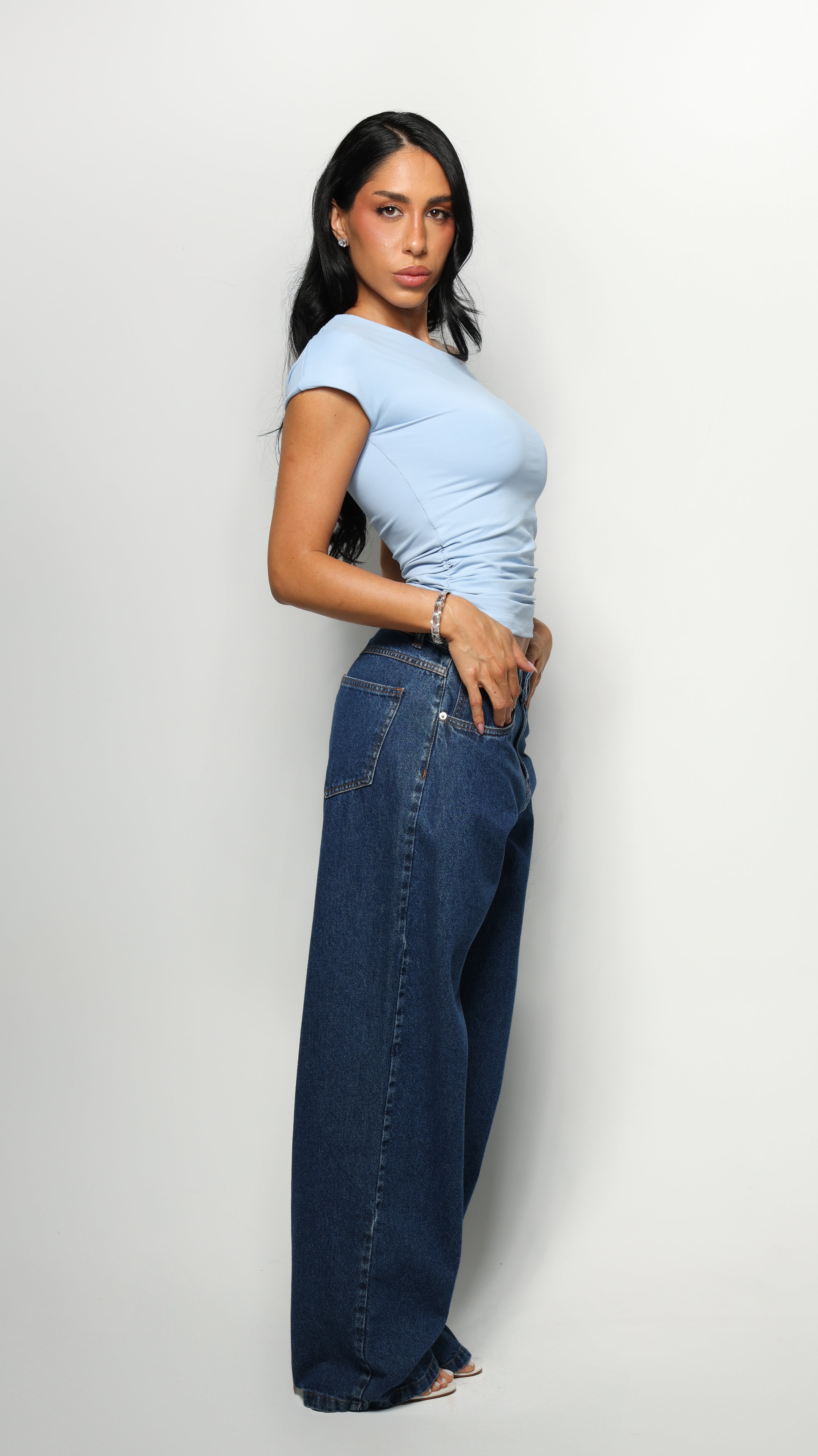 CALÇA JEANS OVERSIZED MARINE