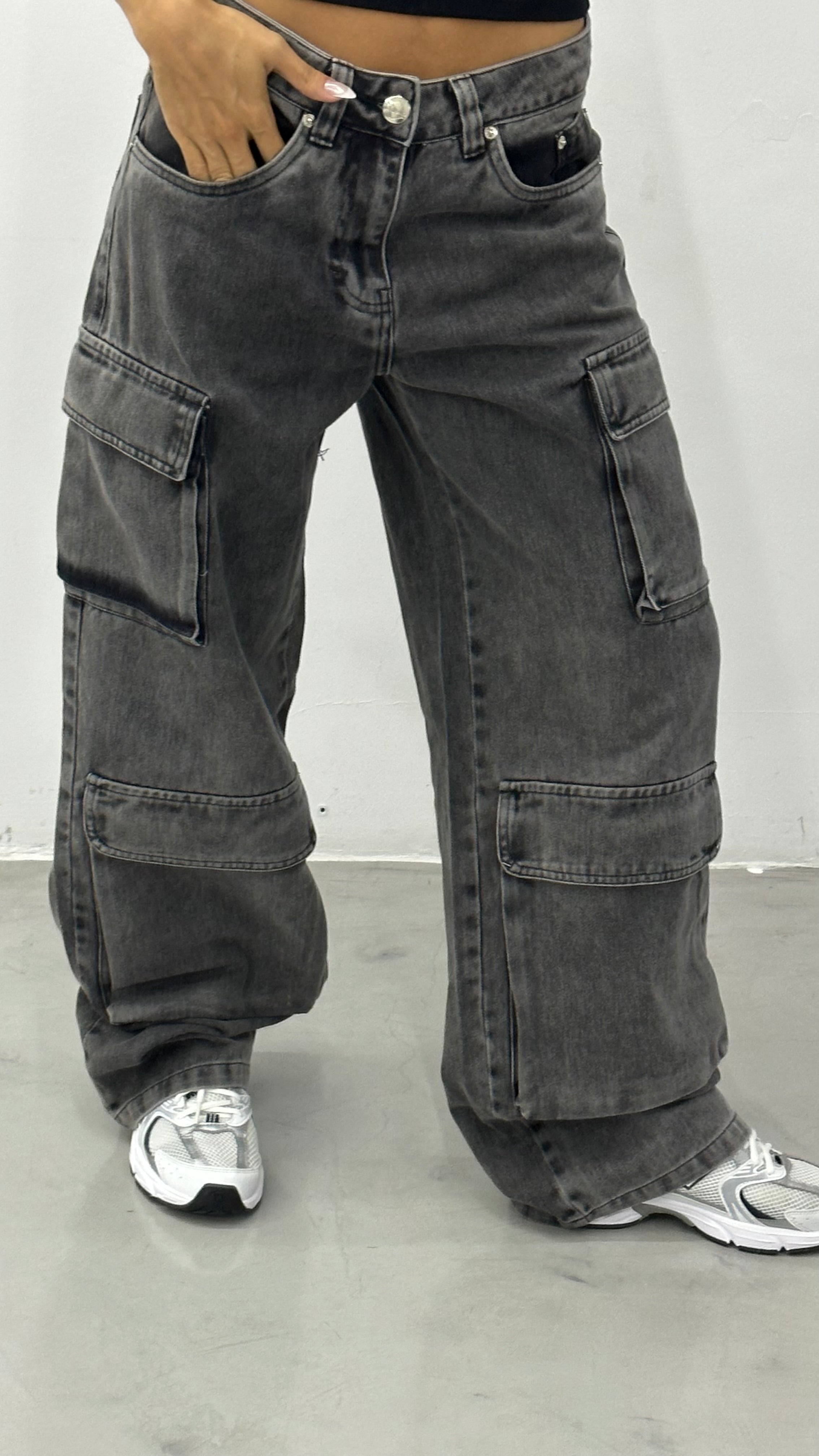 CALÇA JEANS POCKET BLACK ESTONADA