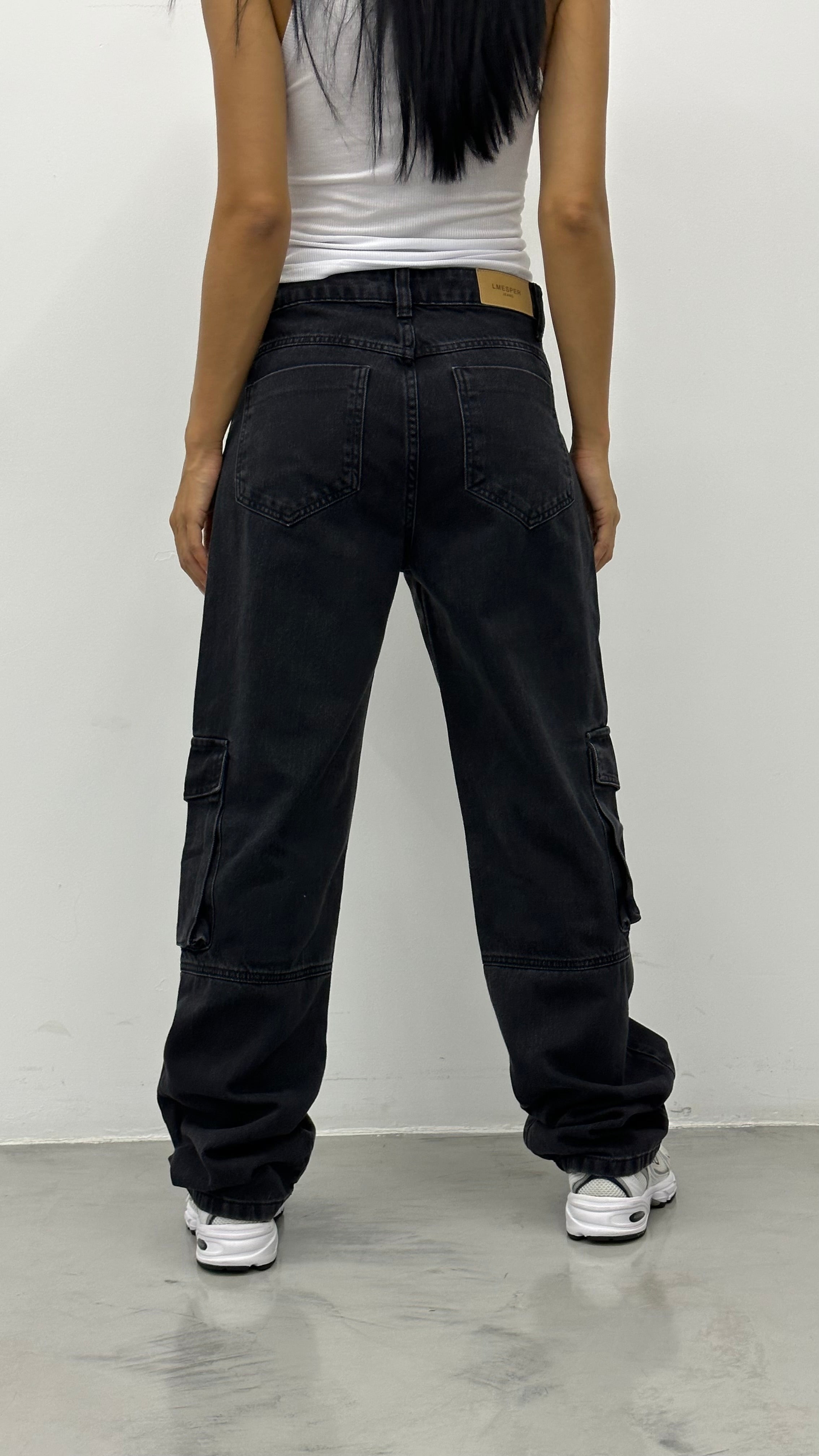 CALÇA JEANS SKATER BLACK BICOLOR