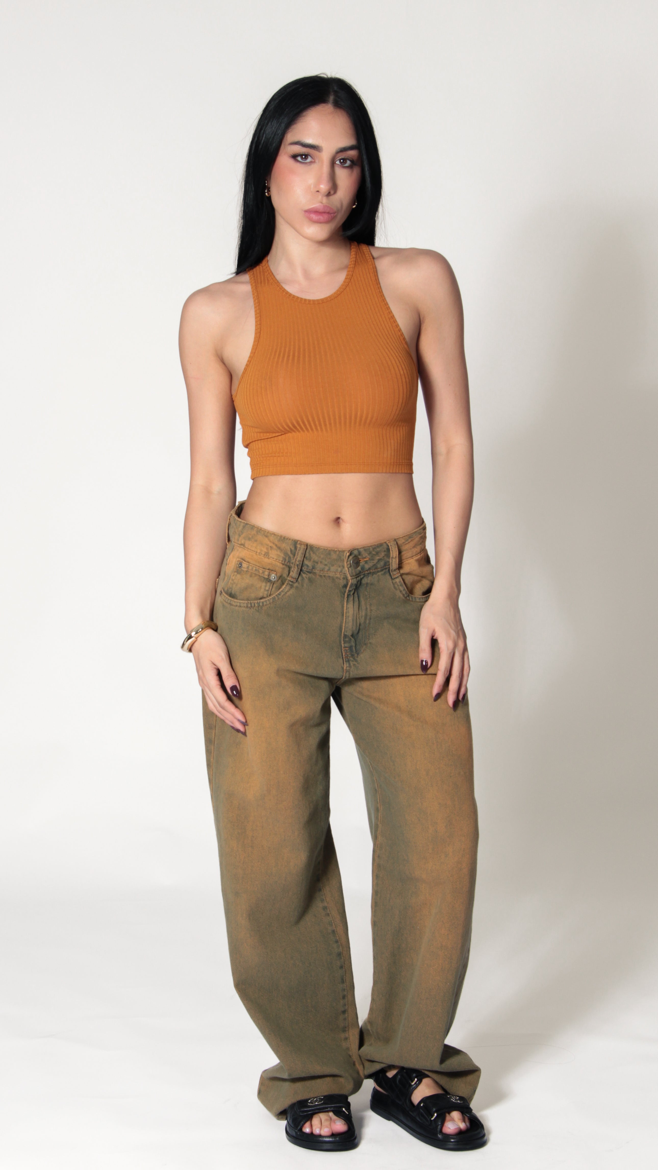 CROPPED REGATA CANELADO NUDE