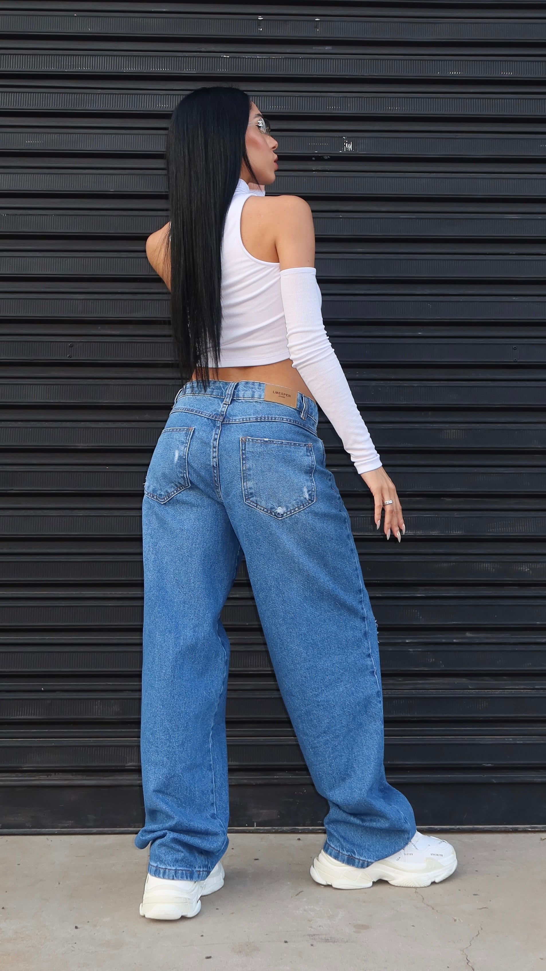 CALÇA JEANS OVERSIZED BLUE